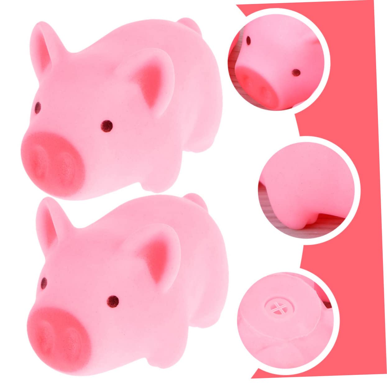VICASKY 75 Pcs Cute Pig Shaped Bath Toys for Kids - Squeaky Plastic Bathtub Toys for Toddlers, Fun Sensory Play & Baby Bath Time Accessories