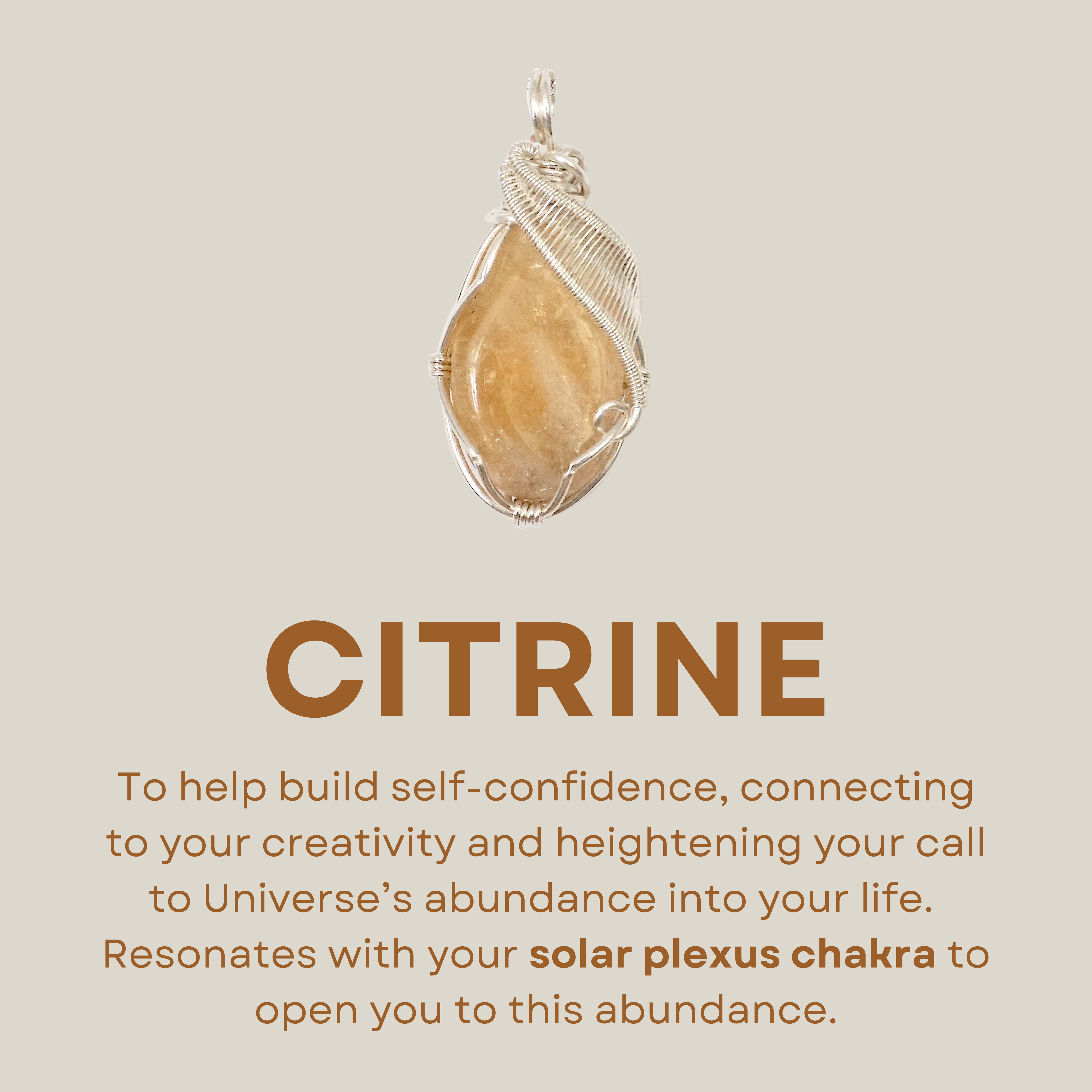 Raw Citrine Pendant Necklace - Bright Silver Plated Gemstone Jewelry for Women | Spiritual Healing, Meditation & Everyday Wear