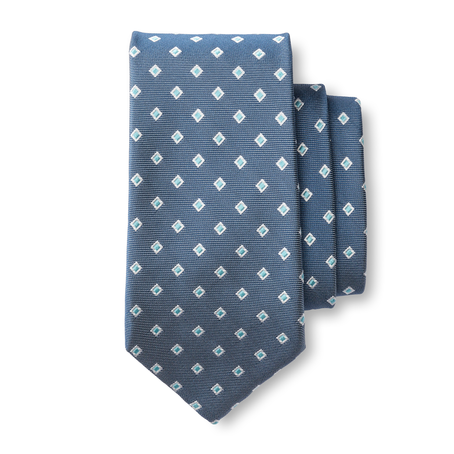 Silk Motif Tie in Shadow Blue - Elegant Men's Necktie for Business, Weddings & Formal Events