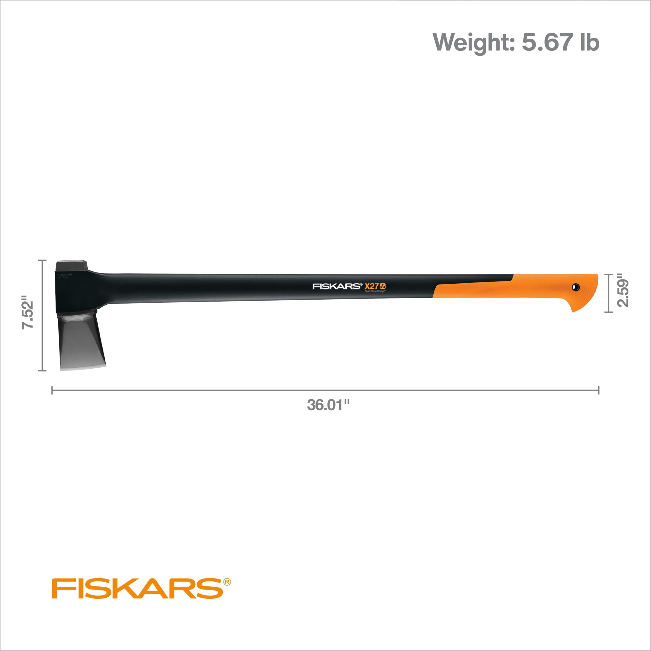 Fiskars X27 Super Splitting Axe 36-Inch with Hatchet Bundle - Heavy Duty Wood Chopping Tool for Firewood, Camping & Outdoor Survival Gear