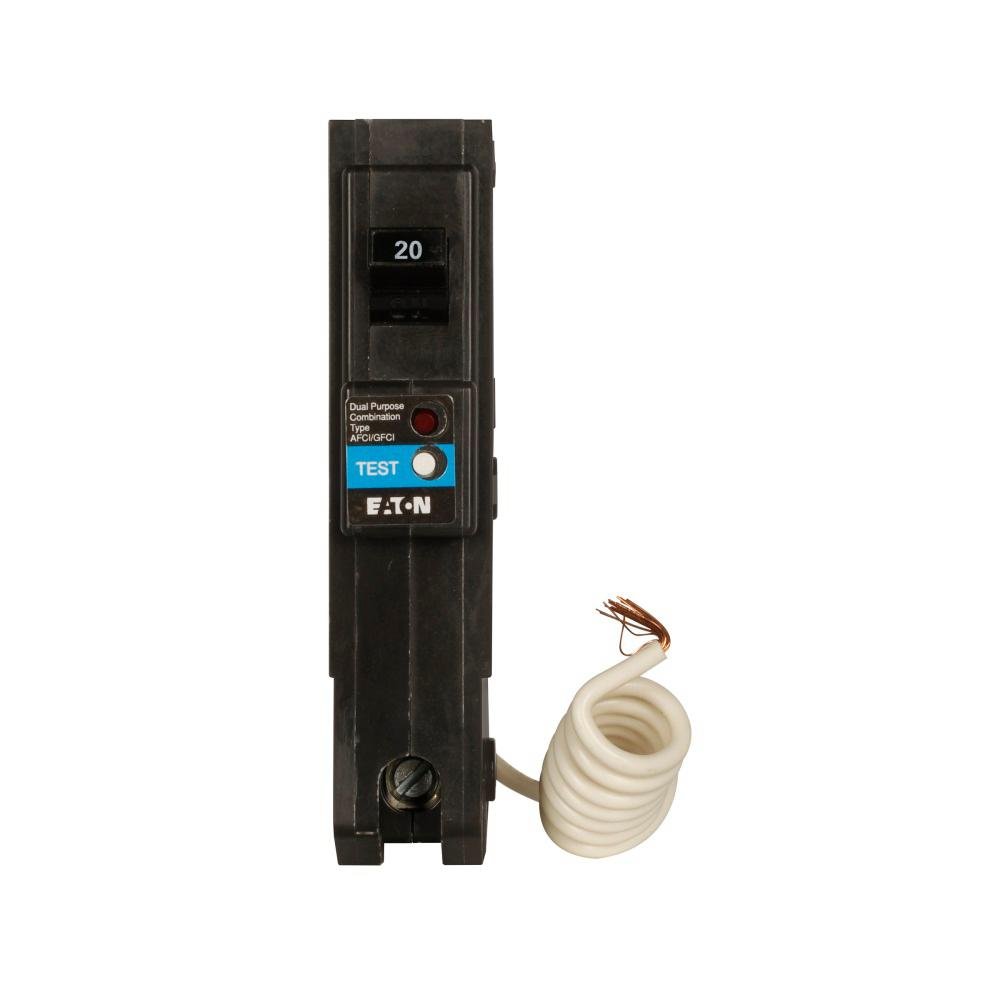 Cutler-Hammer BRLAFGF120 20A 1-Pole Circuit Breaker, 120V AC, 10kA Interrupt Rating - Ideal for Residential & Commercial Electrical Panels, Home Renovations, and Industrial Applications