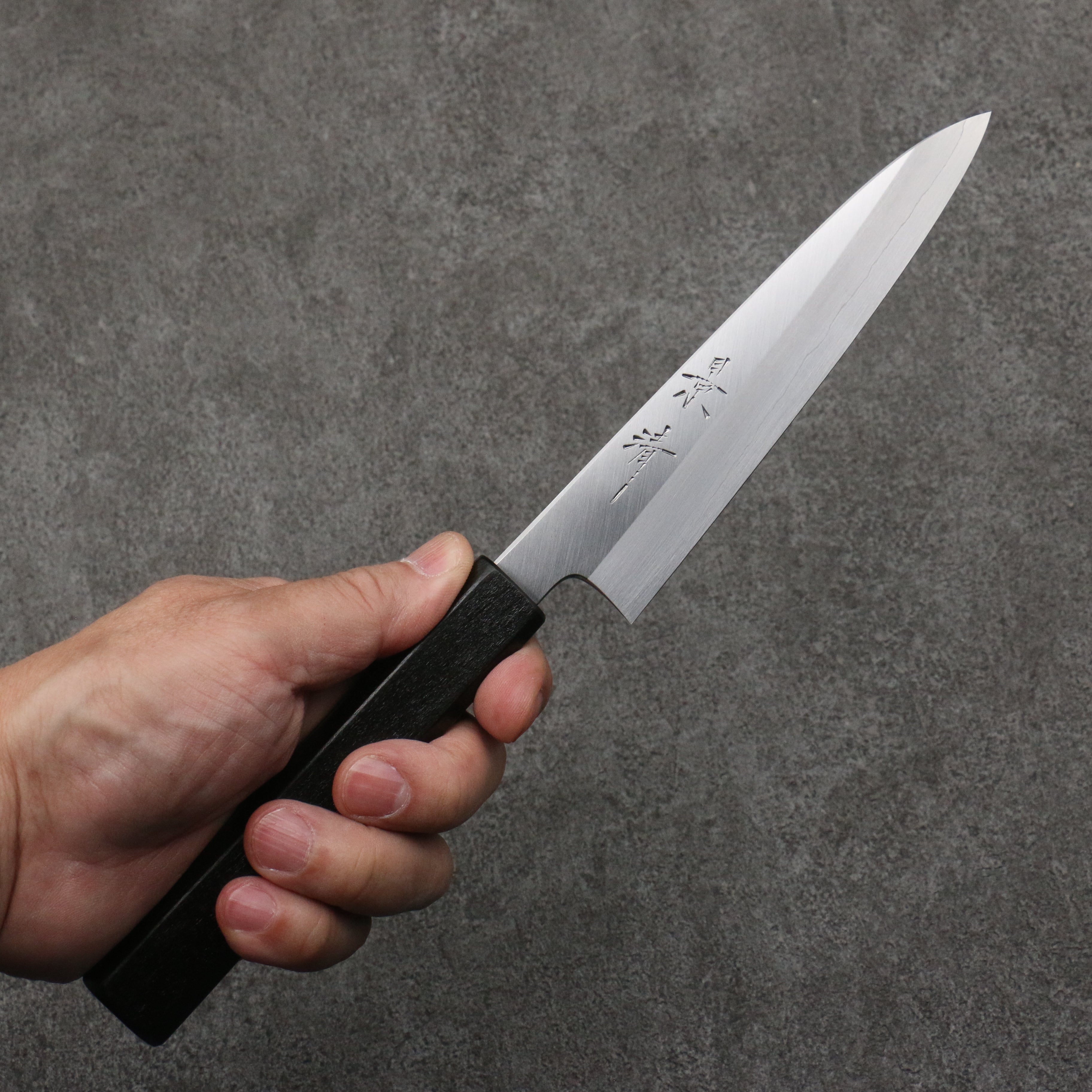 Kagekiyo Silver Steel No.3 Petty Utility Knife 150mm - Black Lacquered Magnolia Handle - Perfect for Slicing, Dicing & Precision Kitchen Tasks