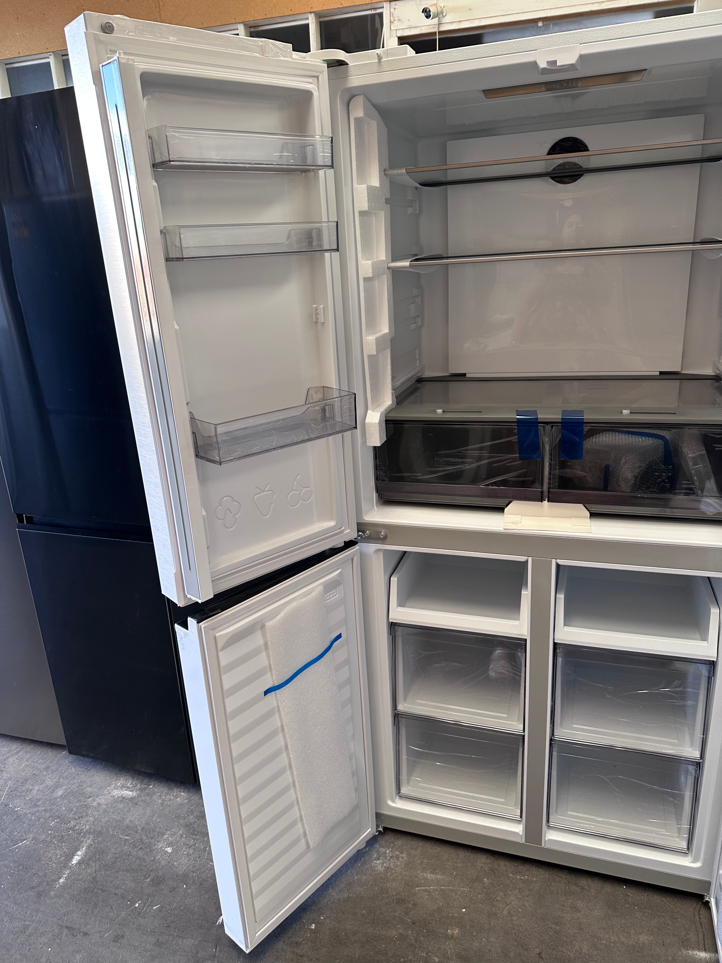 Brand New CHiQ 503L White 4-Door Refrigerator CCD499NWS - Energy Efficient Large Capacity Fridge with 5-Year Warranty for Home, Kitchen, and Restaurant Use