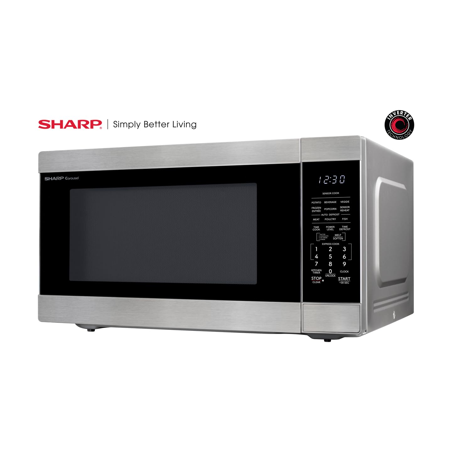 SHARP SMC2266KS 2.2 CuFt Stainless Steel Countertop Microwave Oven with 16.5