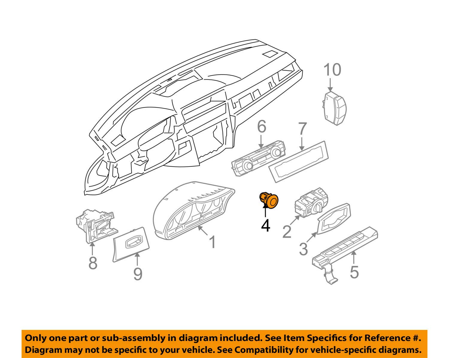 BMW 61-31-9-154-945 Engine Start/Stop Switch - Compatible with Select BMW Models - Perfect for Ignition System Repair & Maintenance