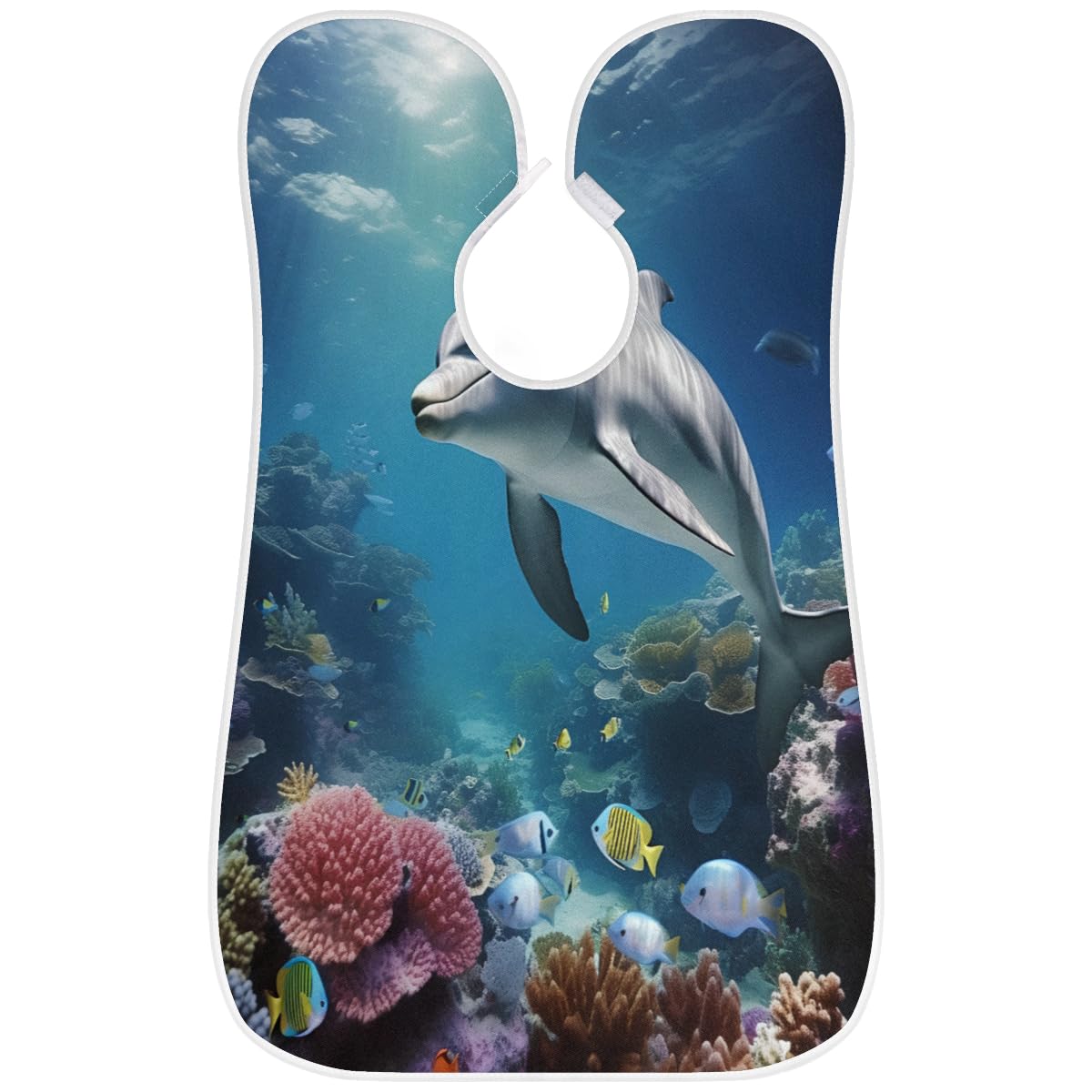 **Waterproof Dolphin Beard Shaving Bib for Men & Women - Barber Cape for Haircuts, Makeup, Hair Dye - Sink Hair Catcher & Grooming Accessory - Perfect for Salon, Home Use & Gifts**