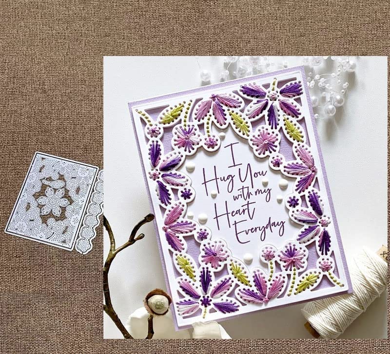 Design Craft Metal Stencil Mold Cutting Dies for Embroidery, Flower Scrapbooking, Greeting Cards, and DIY Albums - Perfect for Paper Crafting, Embossing, and Holiday Art Projects like Birthday, Wedding, Easter, Halloween, Christmas, and Thanksgiving Celebrations
