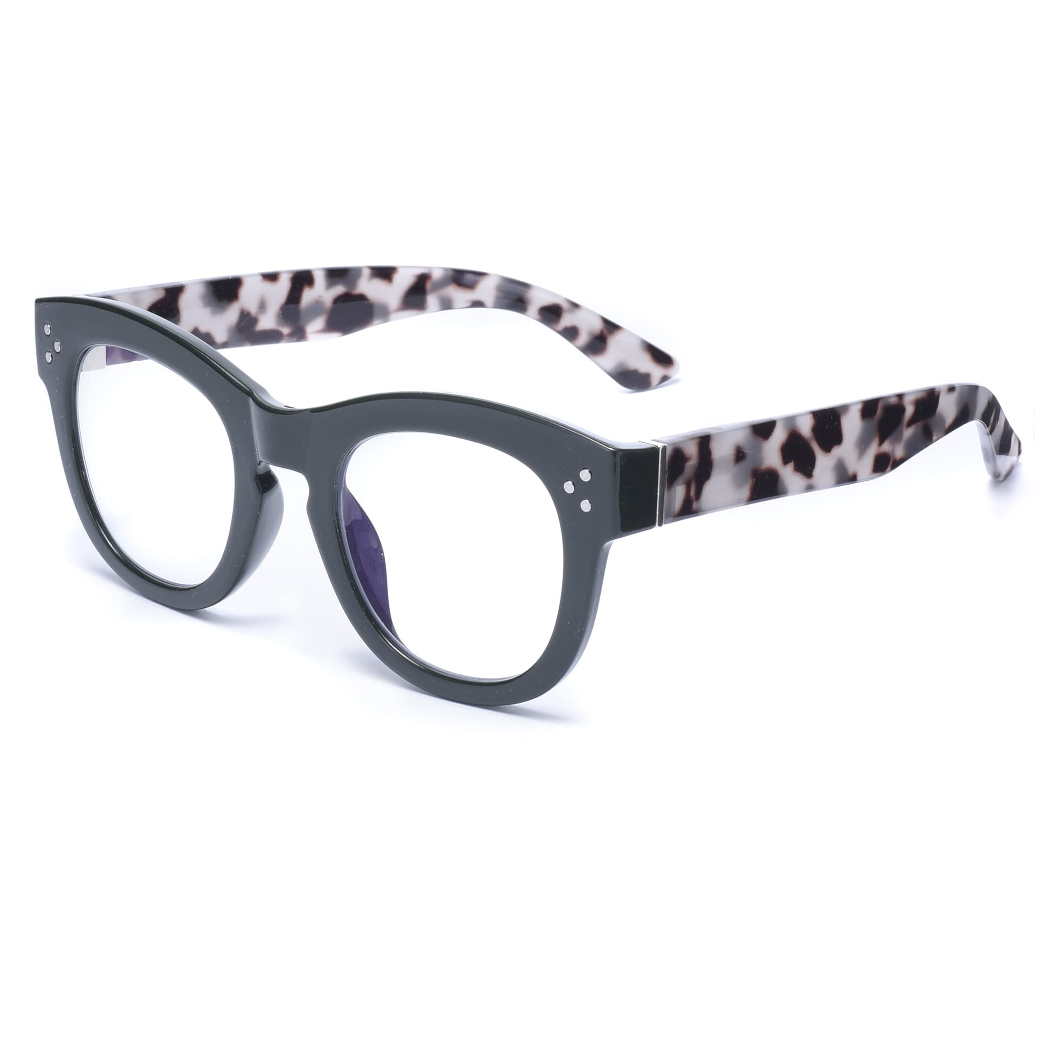 Bullabulling Women's Stardust Oversized Blue Light Blocking Reading Glasses - Computer Readers for Women, Oprah Style - Perfect for Office Work, Screen Time & Reading Books