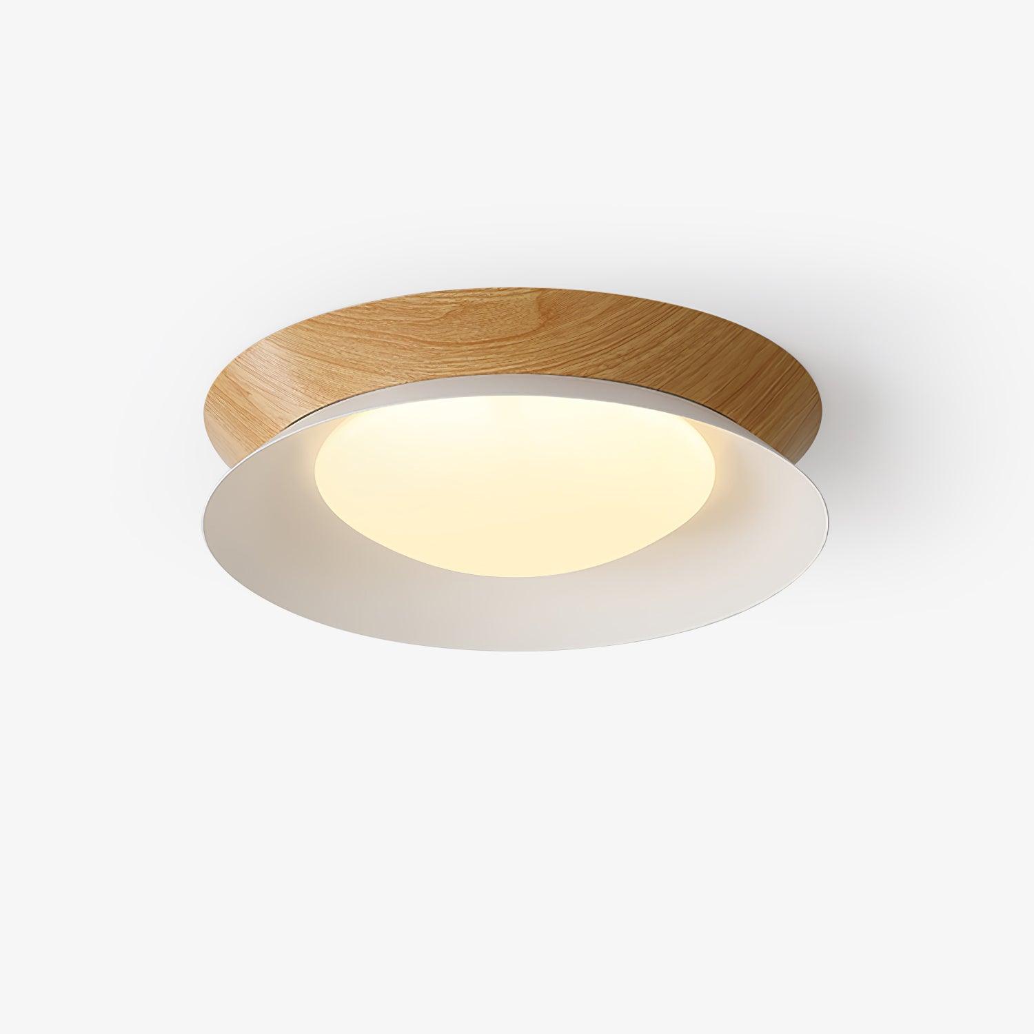 Modern Double Half Round Ceiling Light Fixture - Dimmable LED Flush Mount for Bedroom, Living Room & Hallway - Energy Saving Home Decor Lighting Solution