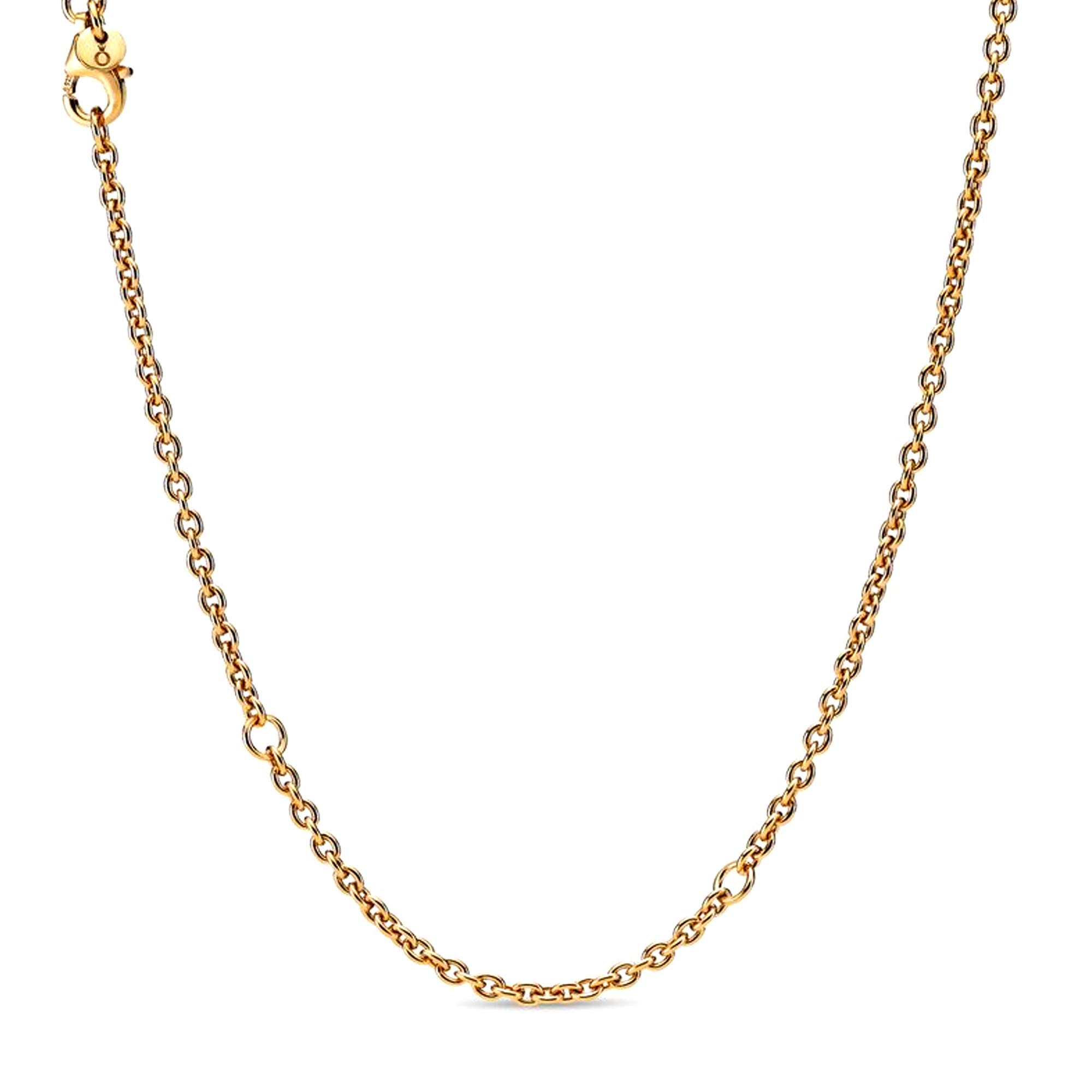 Pandora Jewelry Cable Chain Shine Necklace 23.6 Inches - Sterling Silver Dainty Layering Necklace for Women, Perfect for Everyday Wear & Gift Giving