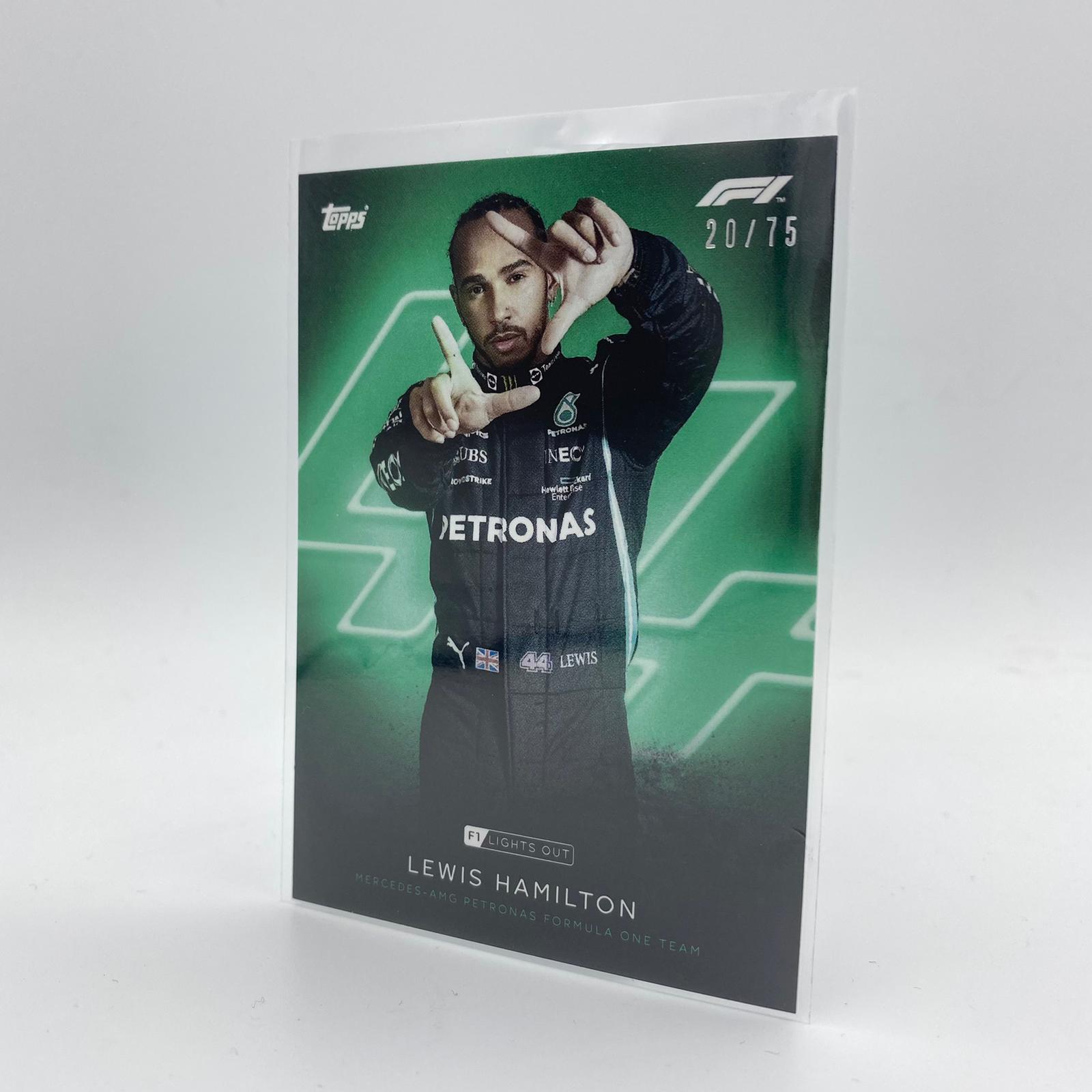 75 Lewis Hamilton Green Parallel Racing Drivers - Collectible Trading Cards for F1 Fans & Sports Memorabilia Enthusiasts - Perfect for Display, Gifts, and Trading
