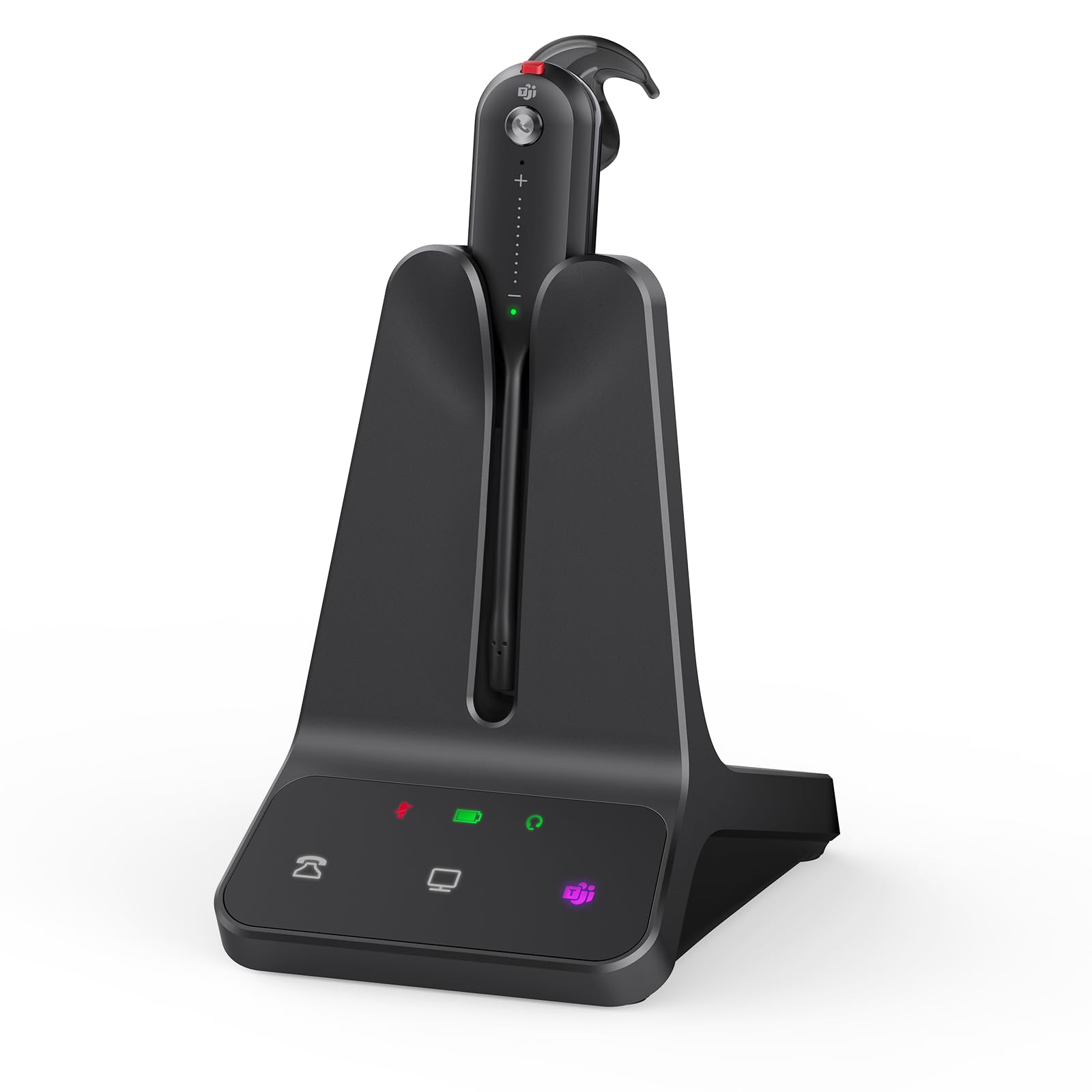 Yealink WH63 E2 DECT Wireless Headset - Teams Certified Mono Office Headset with Noise Cancelling Mic | 607ft Range | 3 Wearing Styles | Compatible with Desk Phones & Computer Softphones | Ideal for Remote Work, Call Centers & Business Communications
