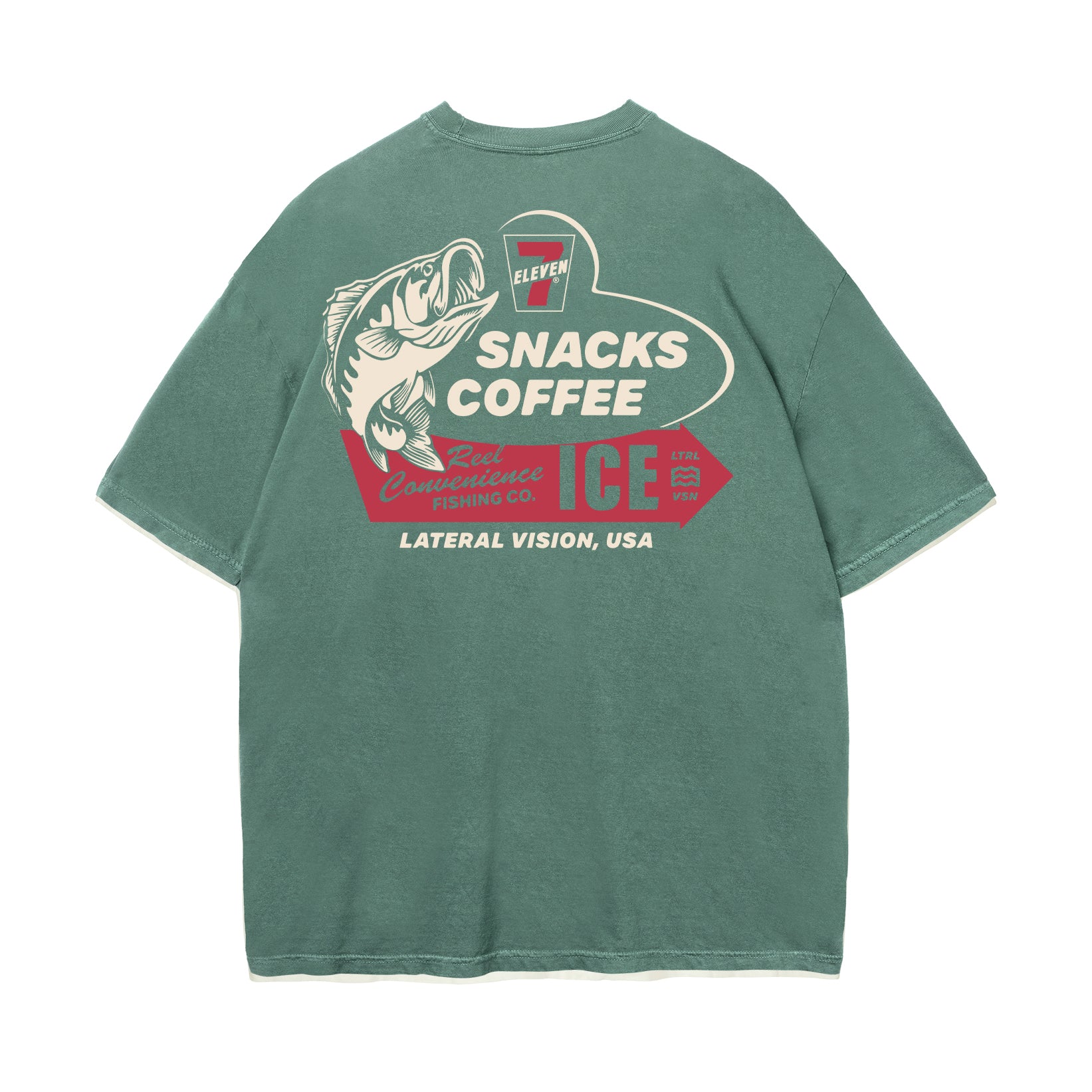 7 Eleven® x Lateral Vision Fishing T-Shirt - Comfortable & Stylish Men's Fishing Shirt - Perfect for Outdoor Activities, Fishing Trips & Casual Wear