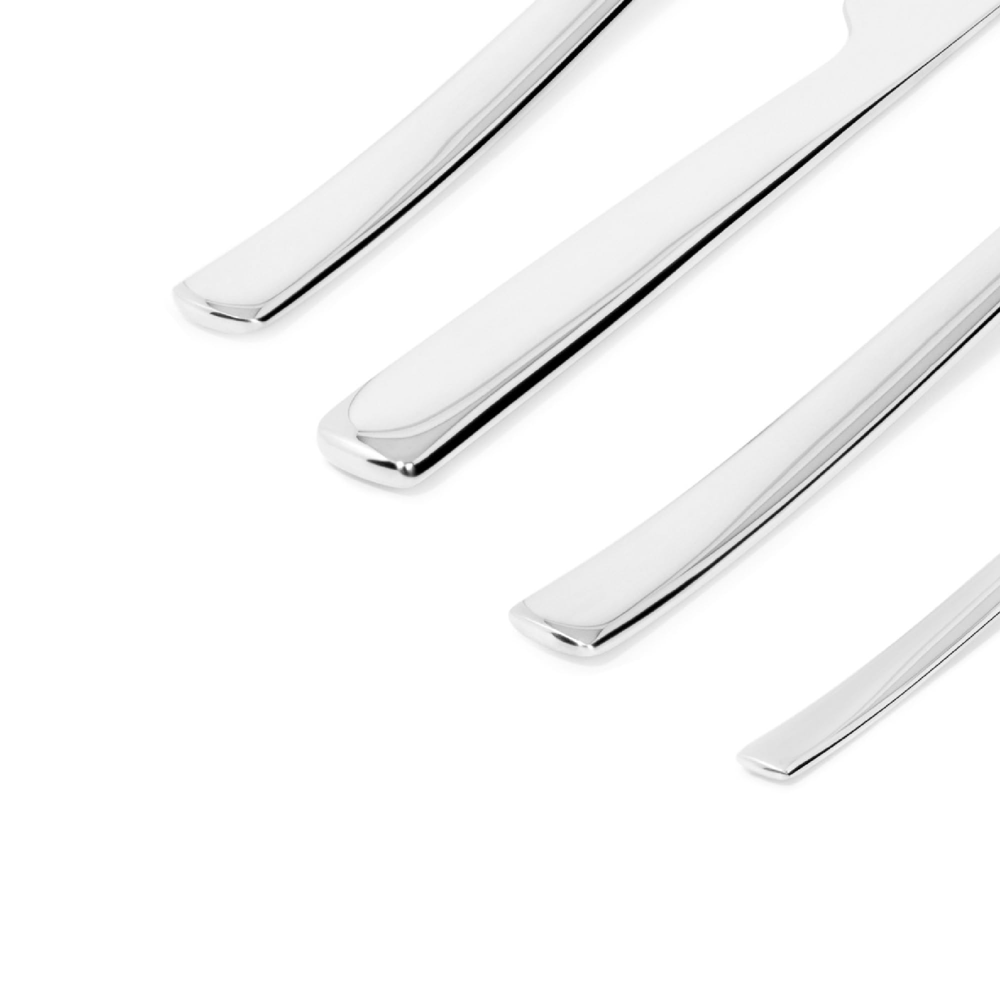 Alessi Ovale 24-Piece Stainless Steel Cutlery Set - Premium Silver Flatware for Fine Dining, Dinner Parties & Elegant Table Settings
