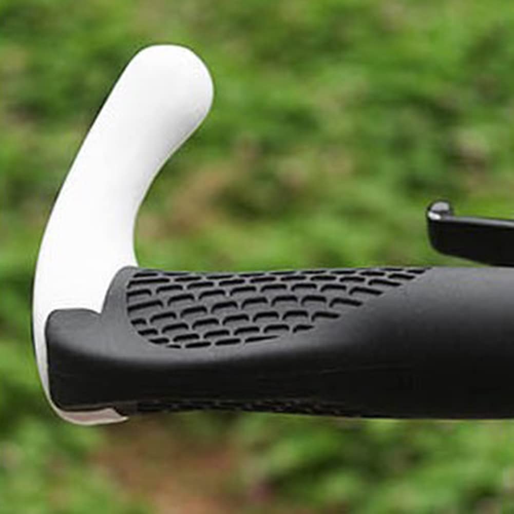 2 Pack Ergonomic Bike Handlebar Grips - Soft Rubber Lock-on Mountain & Road Bicycle Hand Grips for Comfortable Riding | Ideal for Cycling, Commuting & Outdoor Adventures