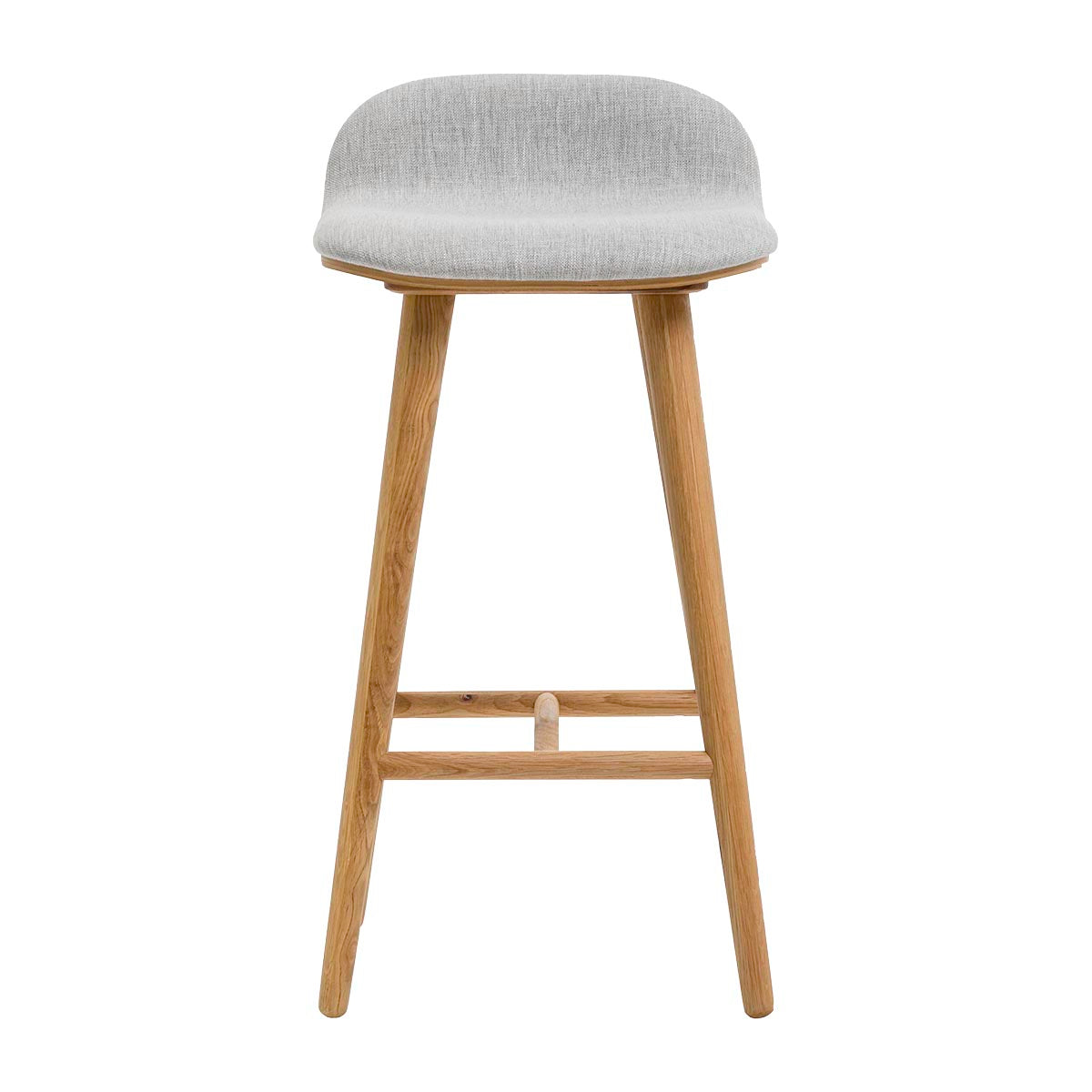 Fabric Bar Stool 26 Inch Height Oak Wood Counter Height Stool - Perfect for Kitchen Island, Breakfast Nook & Home Bar Decor