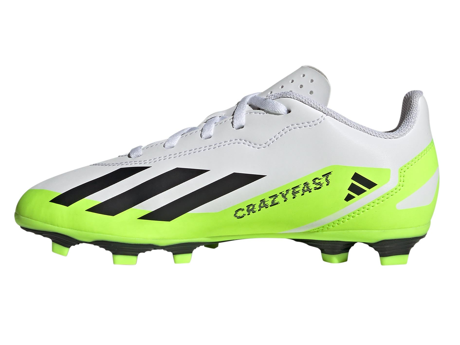 Adidas Kids XCrazyfast.4 FXG J Soccer Cleats - Lightweight Youth Football Shoes for Boys & Girls with Enhanced Traction - Perfect for Turf, Grass & Indoor Soccer Games