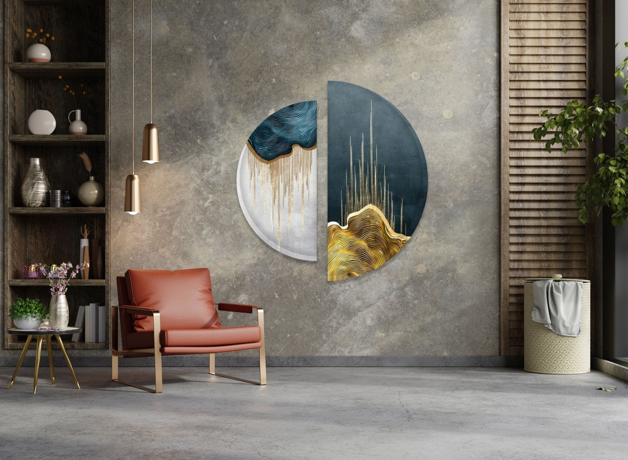 2 Piece Blue White Marble Glass Wall Art Set - Modern Abstract Home Decor for Living Room, Bedroom, Office | Shatter-Resistant & Easy to Hang