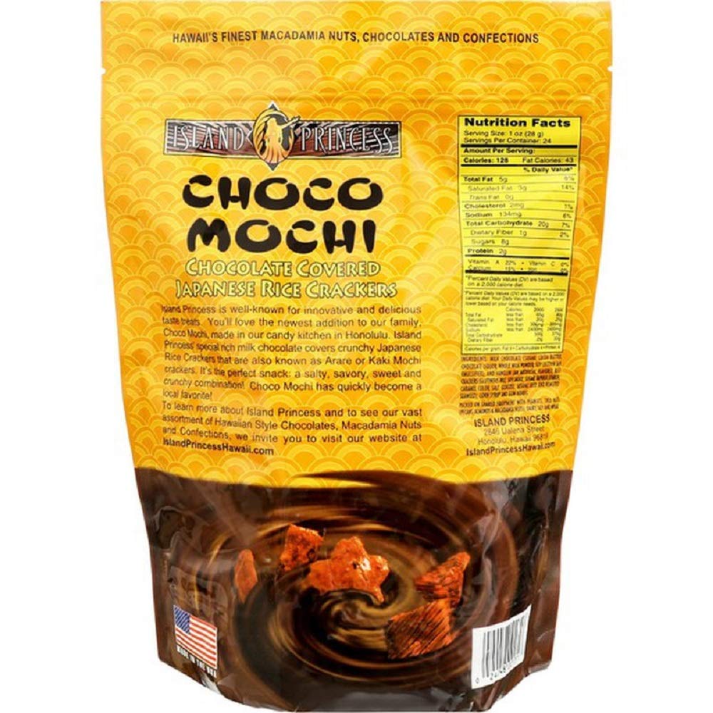 Island Princess Choco Mochi Chocolate Covered Japanese Rice Crackers 1.5lb - Delicious Snack for Parties, Gifts & Asian Dessert Lovers