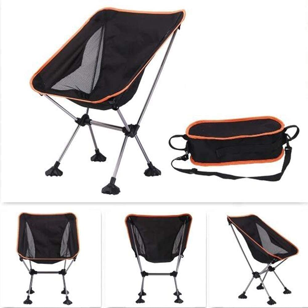 **Portable Folding Sun Lounger Chair for Camping, Beach, Garden & Outdoor - Lightweight with Carry Bag - Perfect for Relaxing, Fishing & Travel (Orange)**