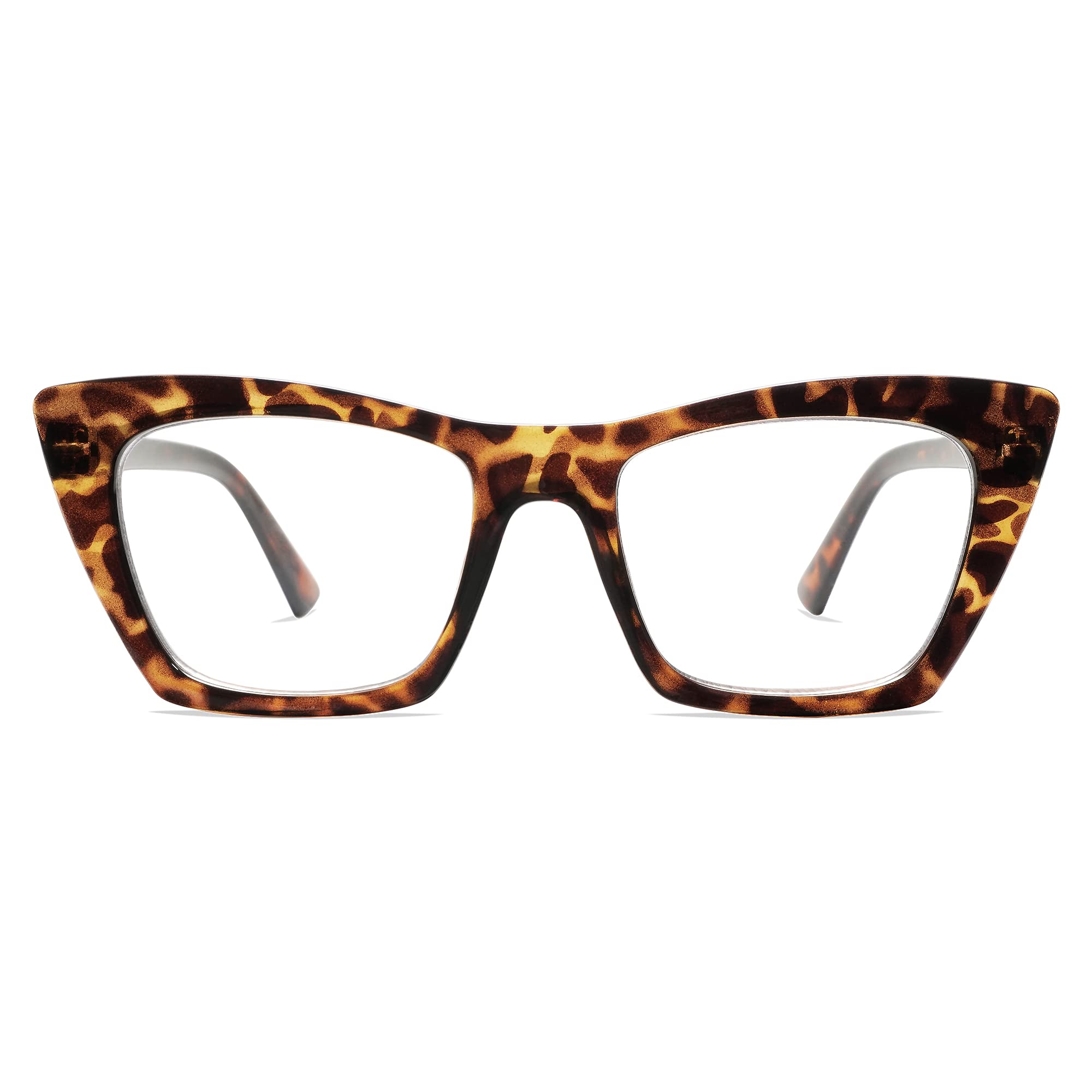 AMOMOMA Oversized Cat Eye Reading Glasses for Women - Blue Light Blocking Computer Glasses (AM6028) | Fashionable Readers for Office Work, Screen Time & Reading