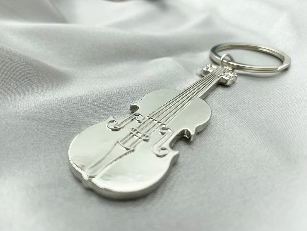 ZAHSY Music Violin Keychain - Unique Gifts for Musicians, Violin & Cello Players - Perfect Music Note Key Ring for Women & Men - Ideal for Music Lovers, Birthday & Holiday Presents - Great for Keychains, Backpacks & Instrument Cases