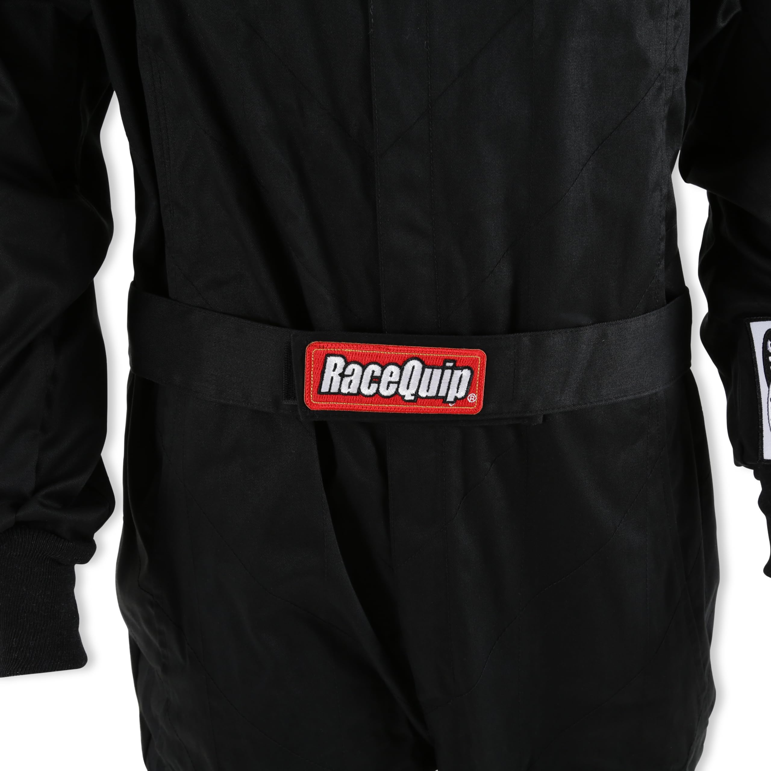 RaceQuip SFI 3.2A/1 Certified Single Layer Racing Fire Suit - Black, Medium (130903) - Ideal for Motorsports, Drag Racing & Track Safety