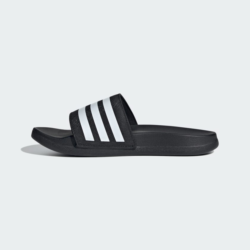 Adidas Kids Adilette Comfort Slides - Black & White Waterproof Sandals for Boys & Girls | Pool, Beach, and Casual Wear