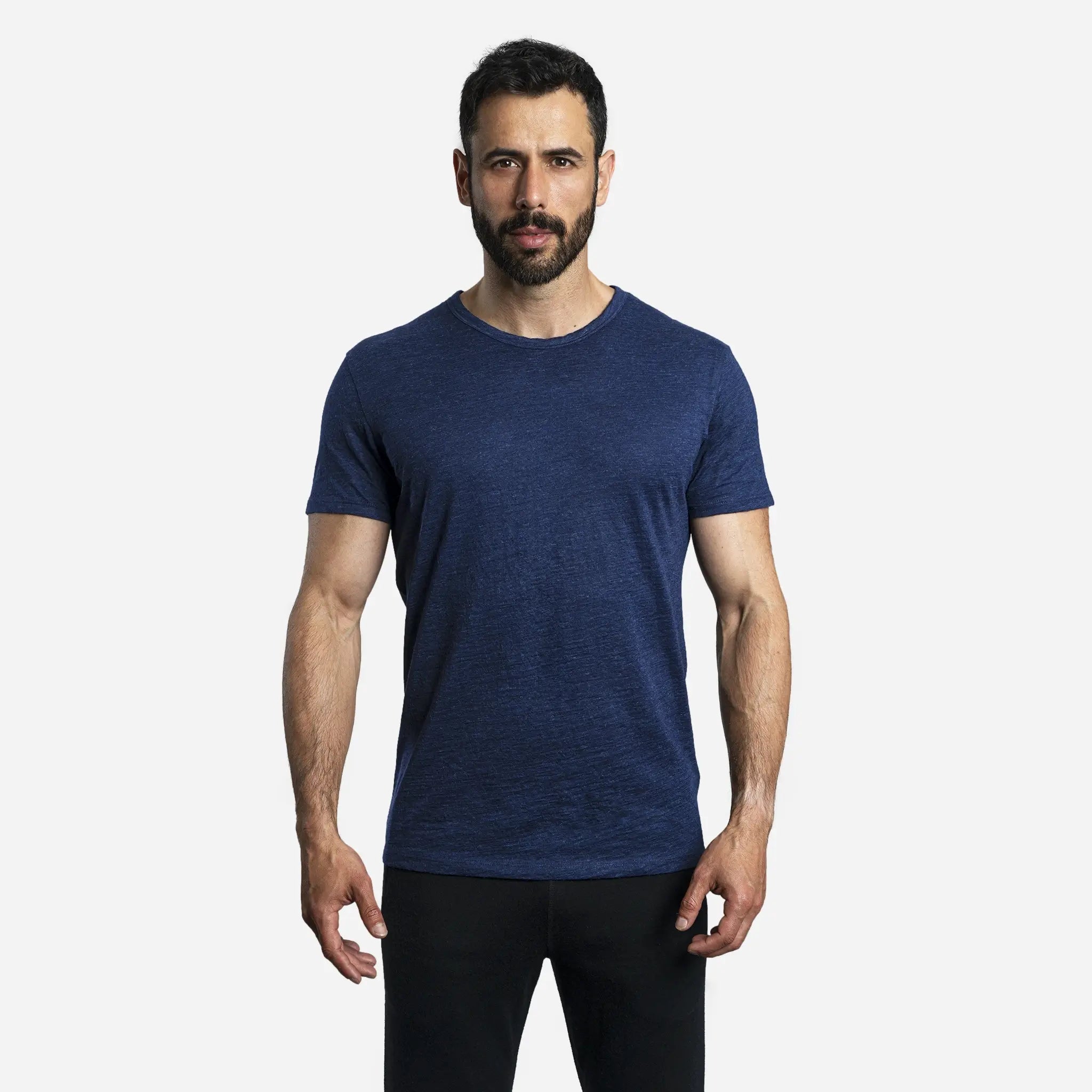 Ultralight Men's Alpaca Wool T-Shirt - 160 GSM Soft Crew Neck Tee for Outdoor Activities & Travel