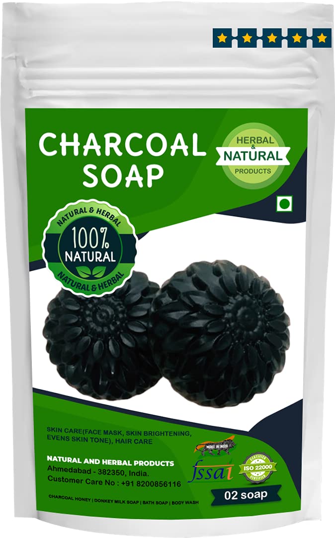 Natural Charcoal Honey Donkey Milk Soap Bar - Deep Cleansing & Skin Brightening for Face & Body - Gentle Exfoliation for All Skin Types - Perfect for Acne Prone & Sensitive Skin - Great for Daily Skincare & Hair Care Routine