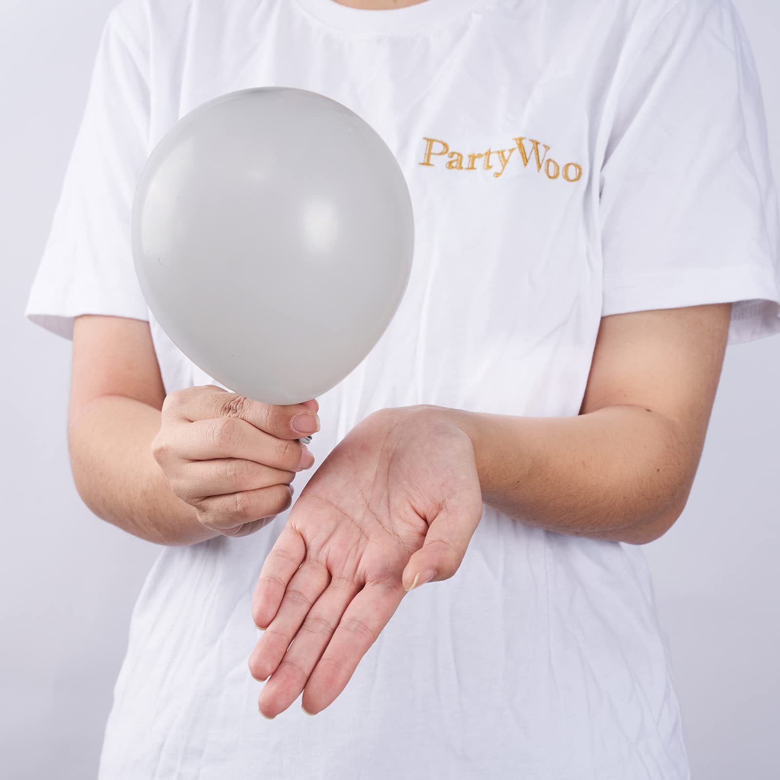 50-Pack 5 Inch Matte Gray Balloons for Party Decorations - Perfect for Balloon Garlands, Arches, Birthday Parties, Weddings & Baby Showers (Premium Quality, Latex, Gray-Y71)