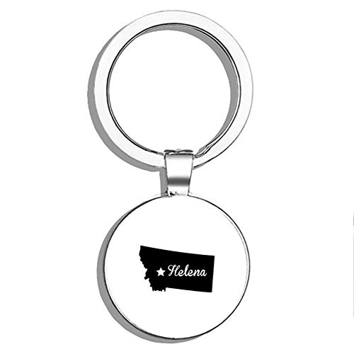 Helena Montana Double-Sided Stainless Steel Keychain - Key Ring Holder with Car Key Finder | Perfect for Home, Office & Travel Organization