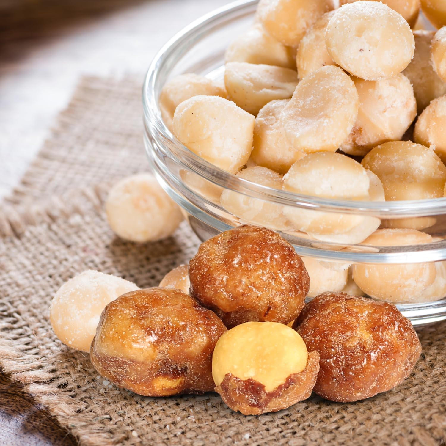 Premium Gourmet Toffee Coated Macadamia Nuts - 10 lbs Bulk Bag - Sweet Crunchy Caramelized Snack - Perfect for Parties, Gifts & Office Treats - Its Delish Brand