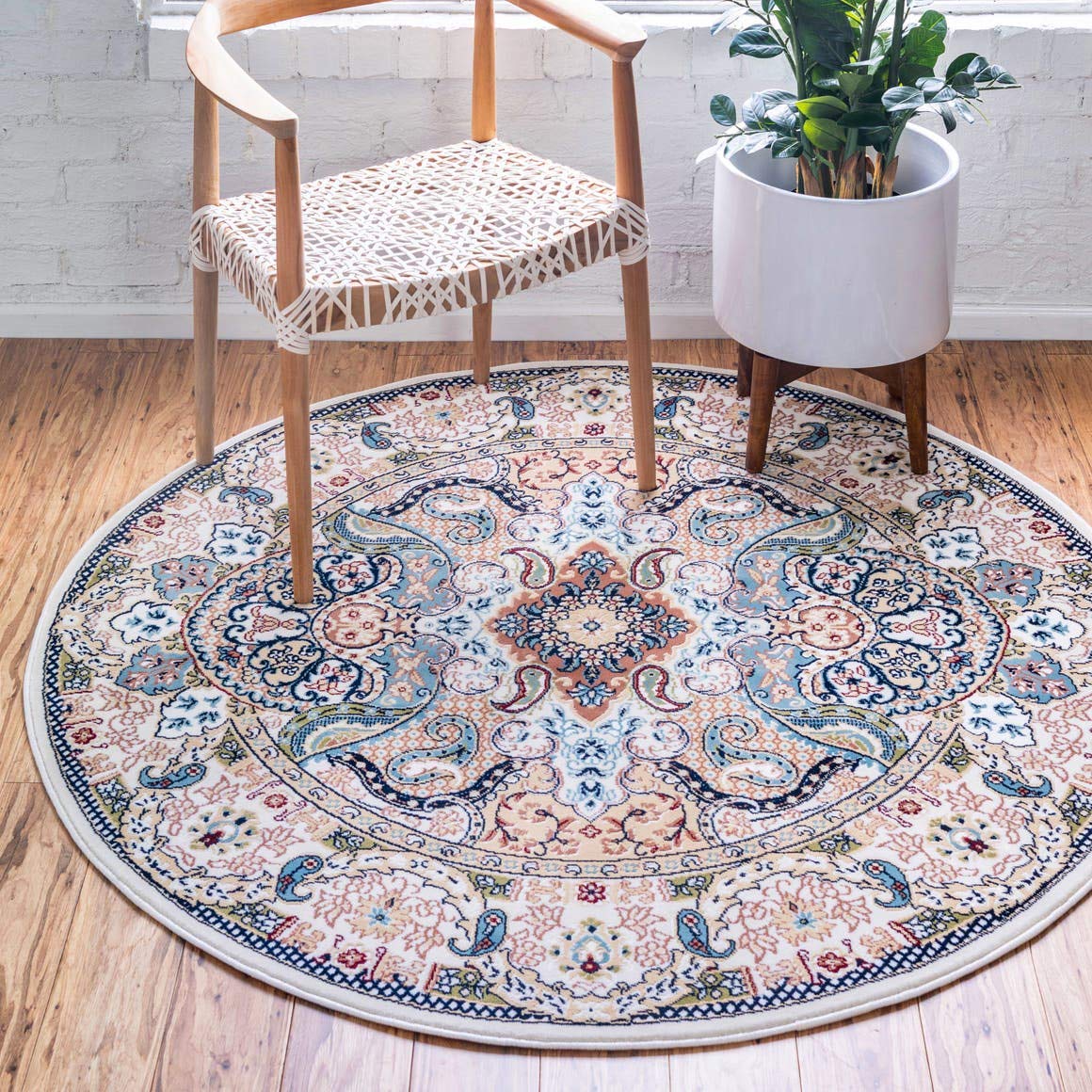 Unique Loom Narenj Collection Classic Traditional Medallion Textured Design Area Rug - 5'1