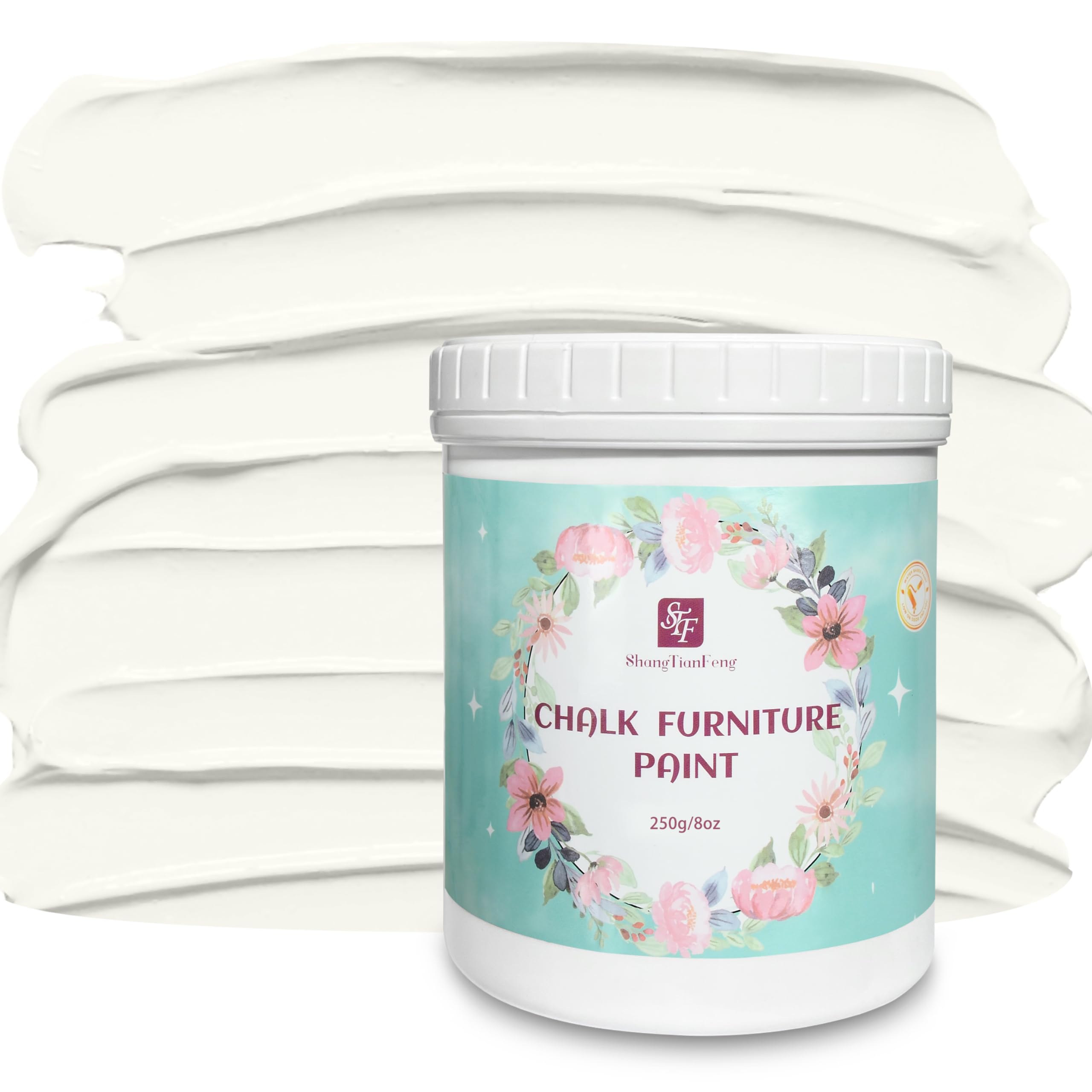 Beige Chalk Paint for Furniture - Non-Toxic Acrylic Wood Paint for Dresser, Crib, Desk & Cabinets | Odorless Weathered Finish | Covers 15 sq.Ft | Perfect for Kitchen Cabinets, Cupboard Doors & DIY Home Decor Projects