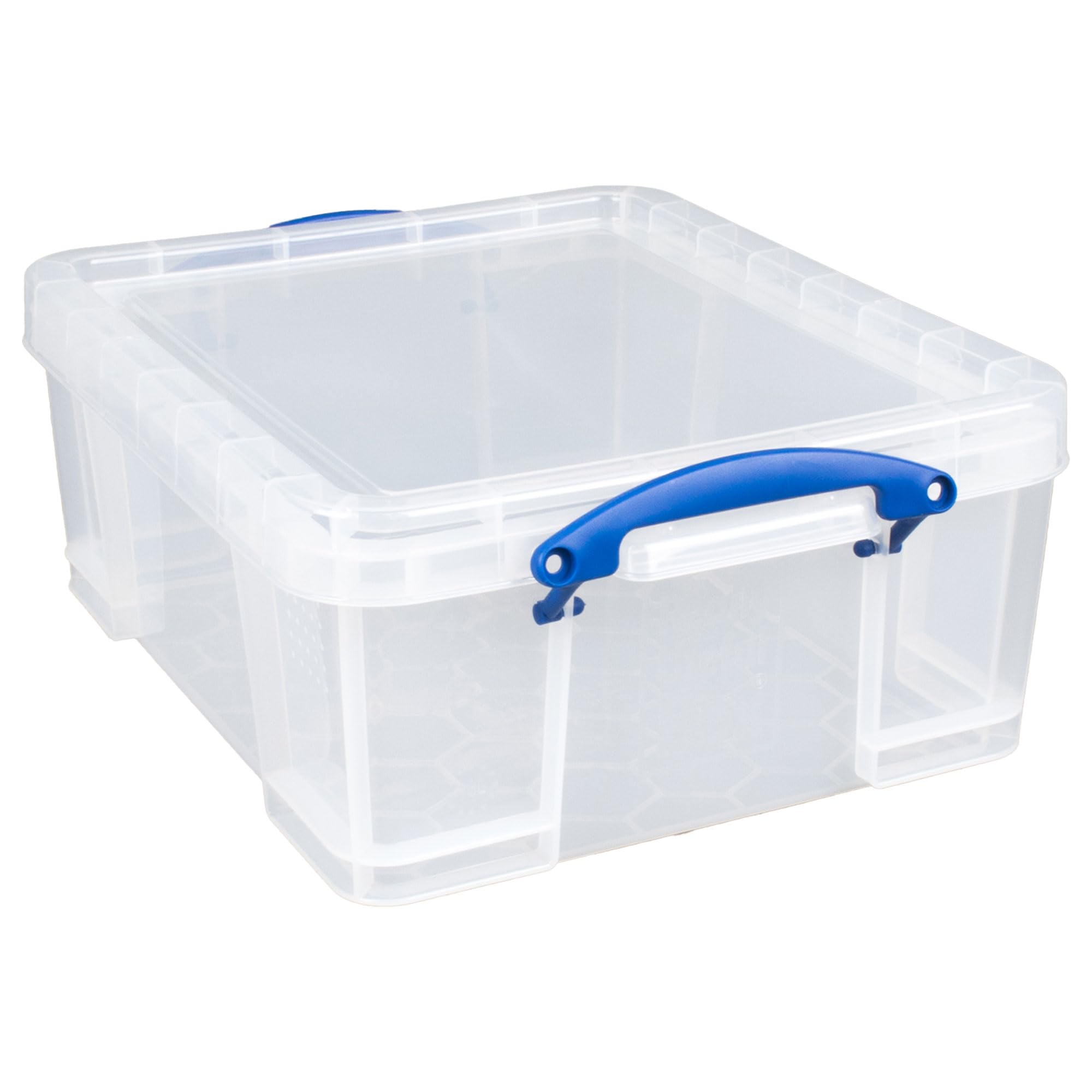 Really Useful 4-Pack 17L Clear Plastic Storage Bins with Secure Snap Lids & Clip Lock - Perfect for Home Organization, Office Supplies & Craft Storage
