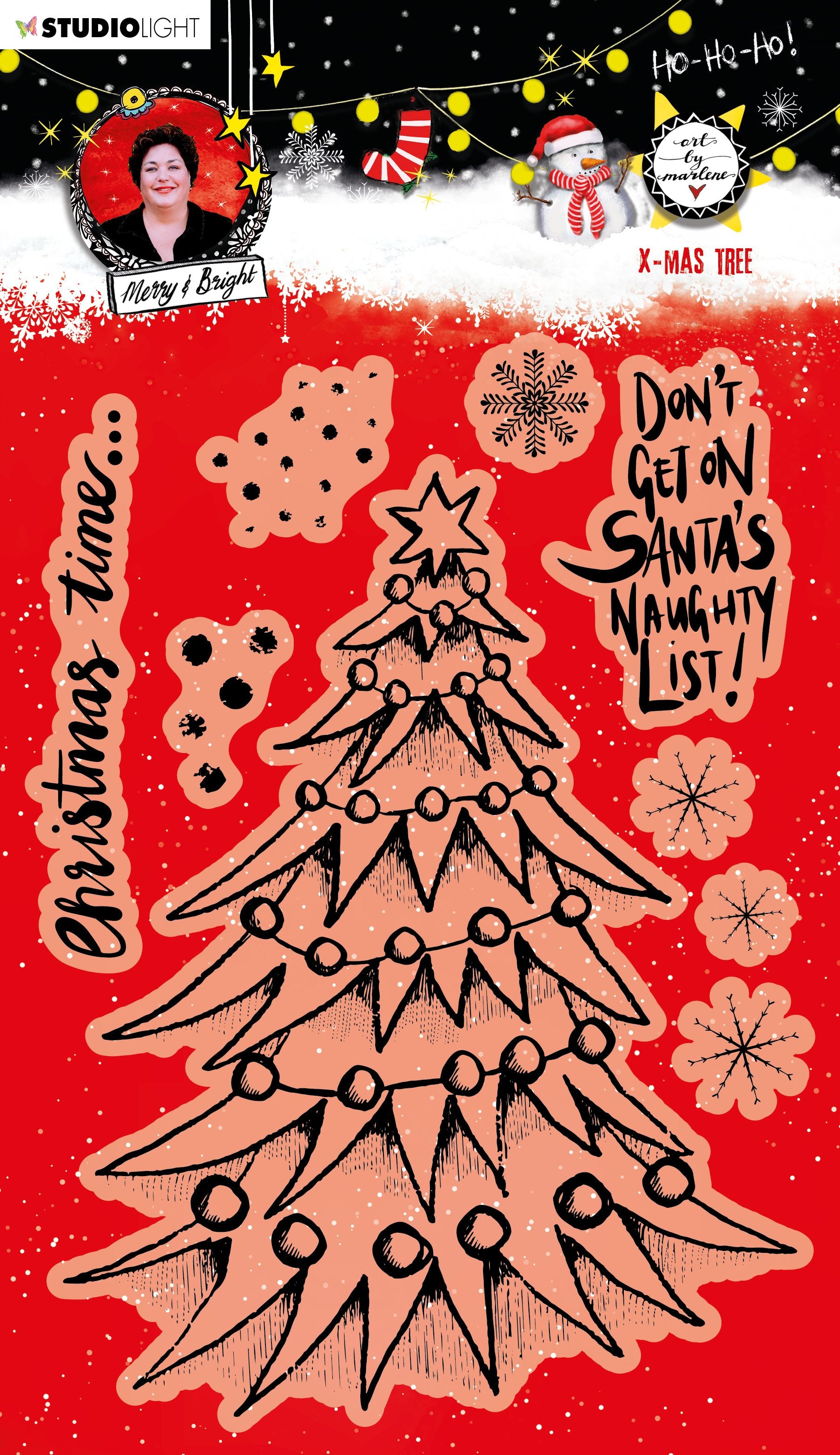 ABM Clear Stamp Christmas Tree - 148x210x1mm - 1 PC (No.82) - Perfect for Holiday Card Making, Scrapbooking & DIY Crafts