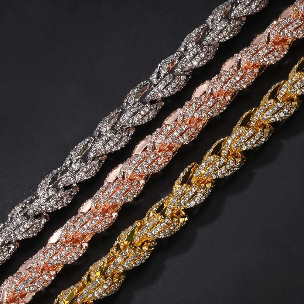 18K Silver Rope VVS Moissanite Cuban Link Chain Necklace for Men - Iced Out Hip Hop Jewelry Gift for Birthday, Anniversary & Special Occasions