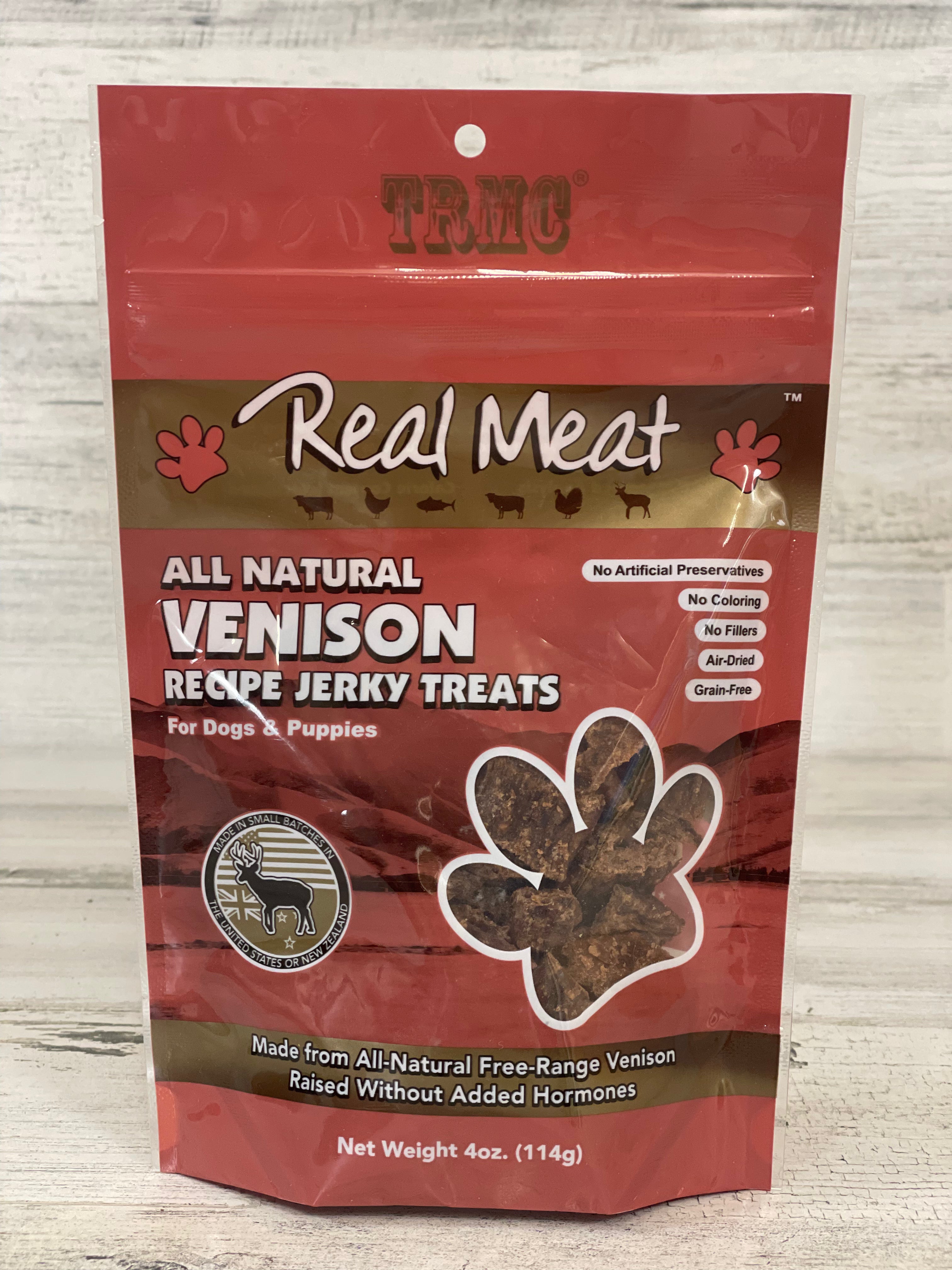 Premium Real Meat Venison Jerky Dog Treats - High Protein, Grain-Free, All-Natural Snacks for Training & Rewards - Perfect for Outdoor Adventures & Hiking with Your Pet