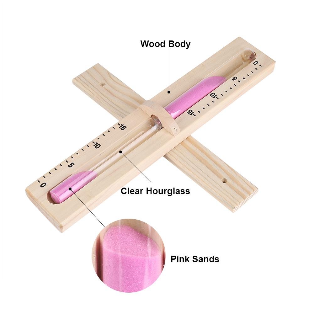 15 Minute Wooden Hourglass Sand Timer - Rotating Sand Clock for Sauna, Spa & Relaxation - Heat Resistant Sandglass - Perfect for Meditation, Yoga & Home Décor