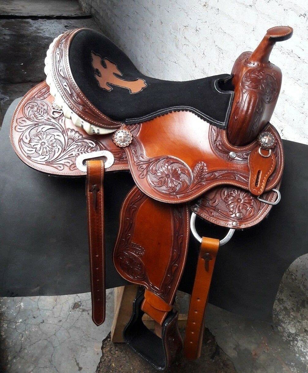 Premium Western Barrel Racing Saddle for Youth & Kids - Lightweight, Durable & Comfortable for Rodeo, Trail Riding & Competitions