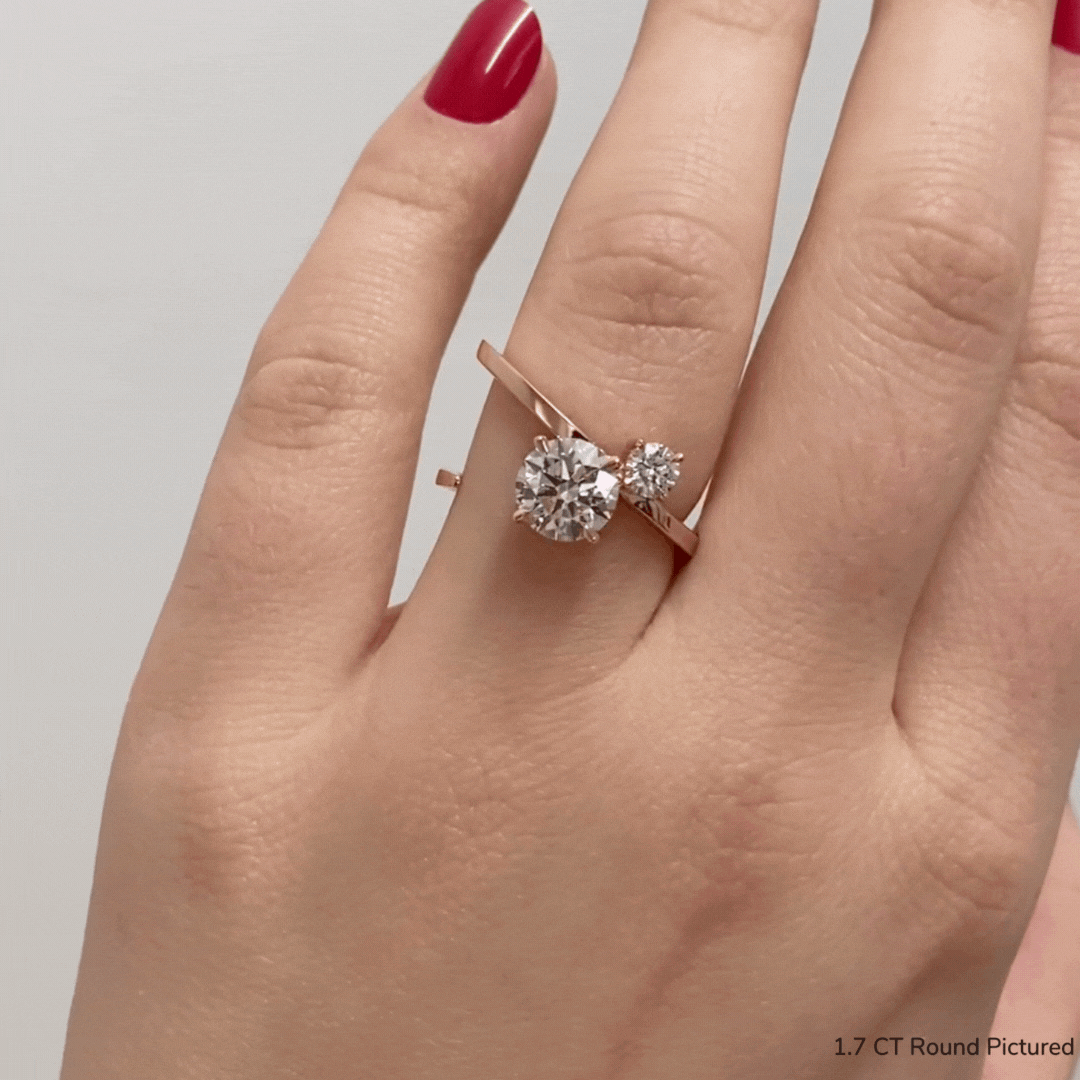 Double Brilliant Slant Ring - Elegant Diamond-Cut Wedding Band for Women | Perfect for Engagement, Anniversary, and Everyday Wear