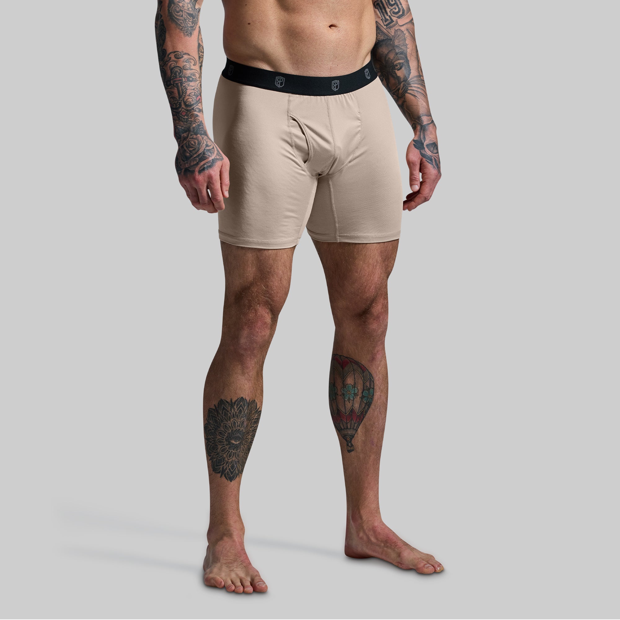 Ball Paradise Boxer Briefs for Men - Soft & Breathable Cotton Underwear (Almond Color) - Perfect for Gym, Sports & Everyday Comfort