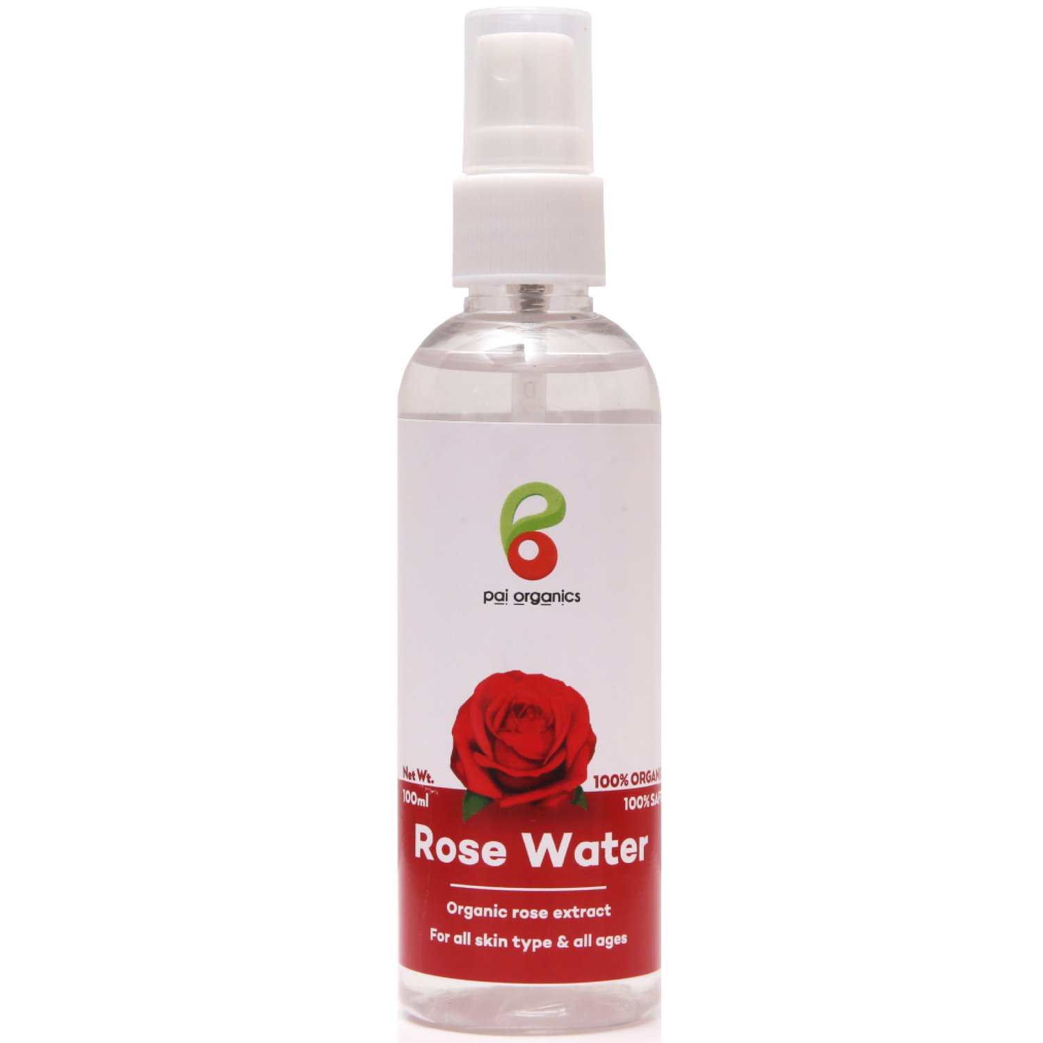 Organic Rose Water Facial Toner - 100ml Natural Rose Extracts for Hydrating & Soothing Skin | Perfect for Daily Skincare, Makeup Setting & Post-Sun Care