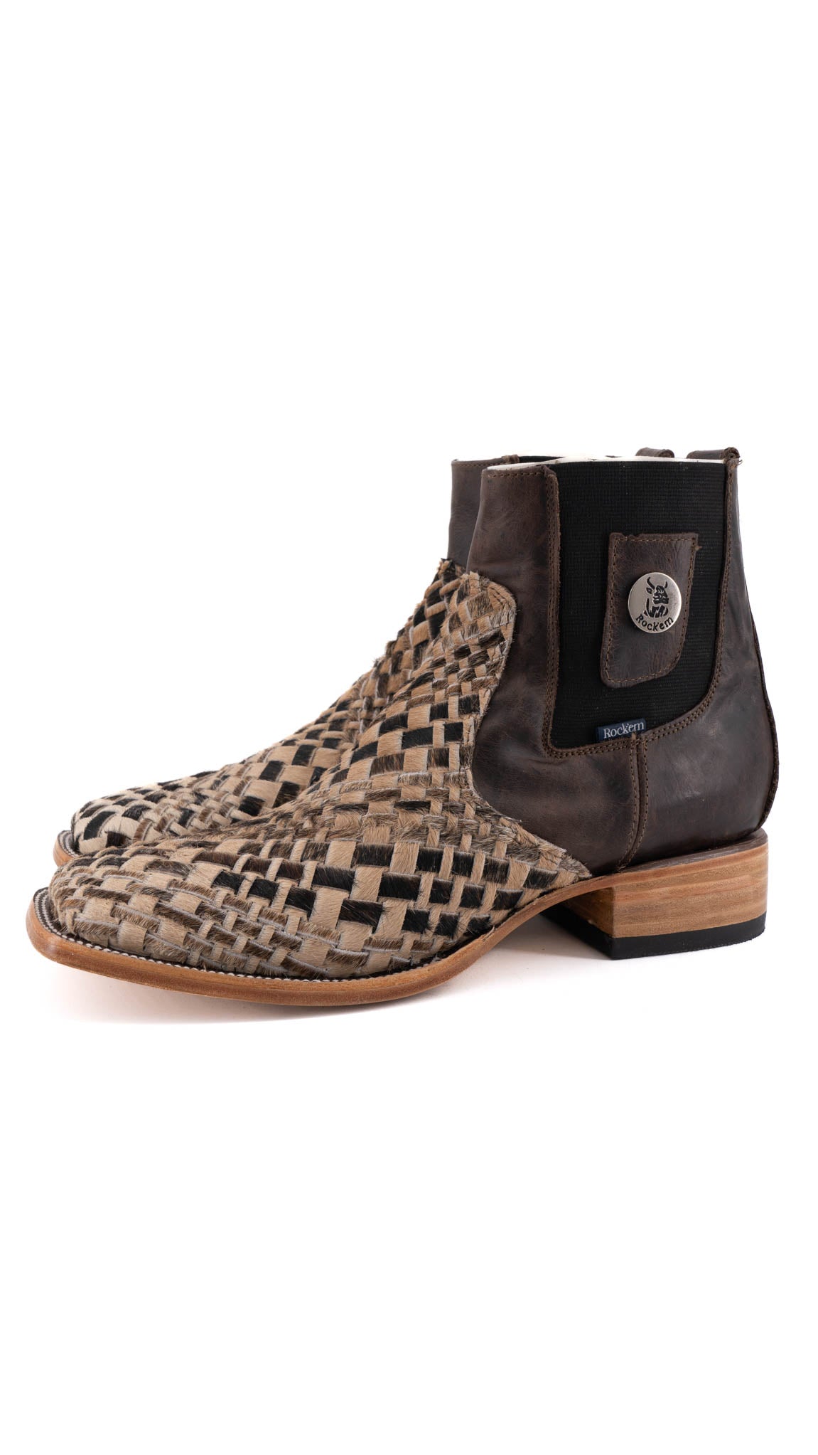 Men's Cowhide Leather Boots Size 11.5 - Square Toe Western Style Work Boots for Men | Durable & Comfortable for Outdoor Work, Riding, and Casual Wear