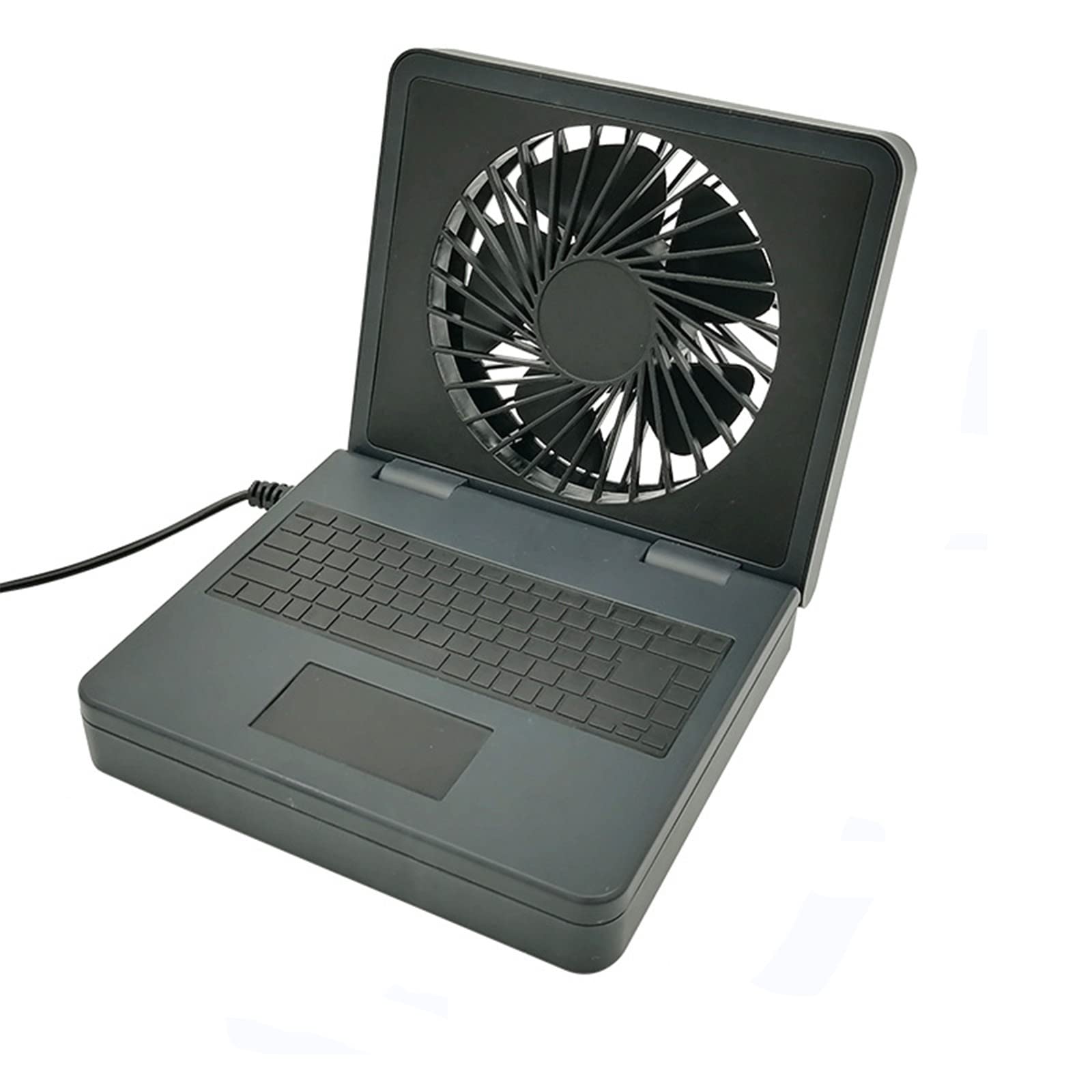Charella 2#IW Retro Notebook Two-Speed Folding Mini Desktop Fan - Portable Cooling for Office, Home & Travel | USB Powered Personal Fan for Desk, Bedside & Outdoor Use