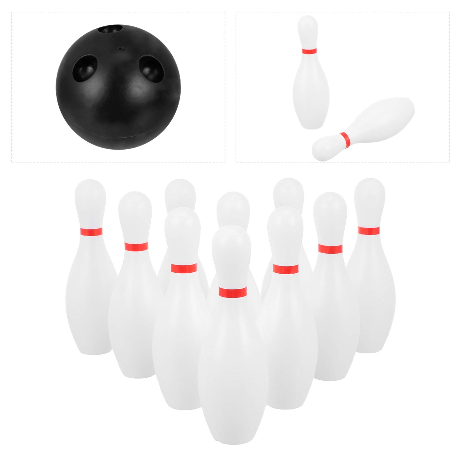 Kids Bowling Set - 10 Plastic Pins & 2 Bowling Balls for Toddlers | Indoor/Outdoor Sports Toy for Family Games, Birthday Parties & Backyard Fun (16cm)