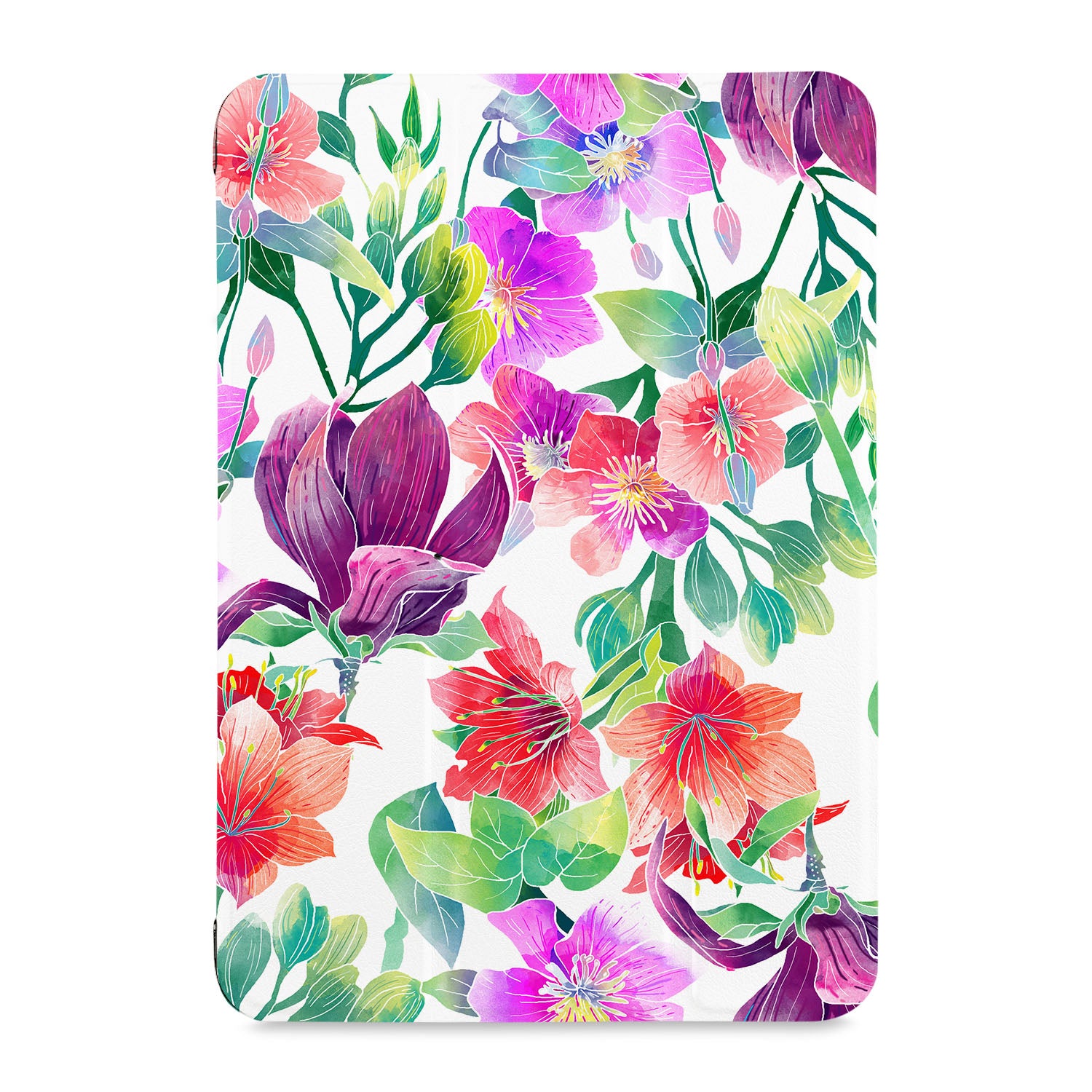 Samsung Tablet Case with Watercolor Flower Design - Slim Protective Cover for Galaxy Tab A/S6/S7/S8 - Perfect for Work, School & Travel