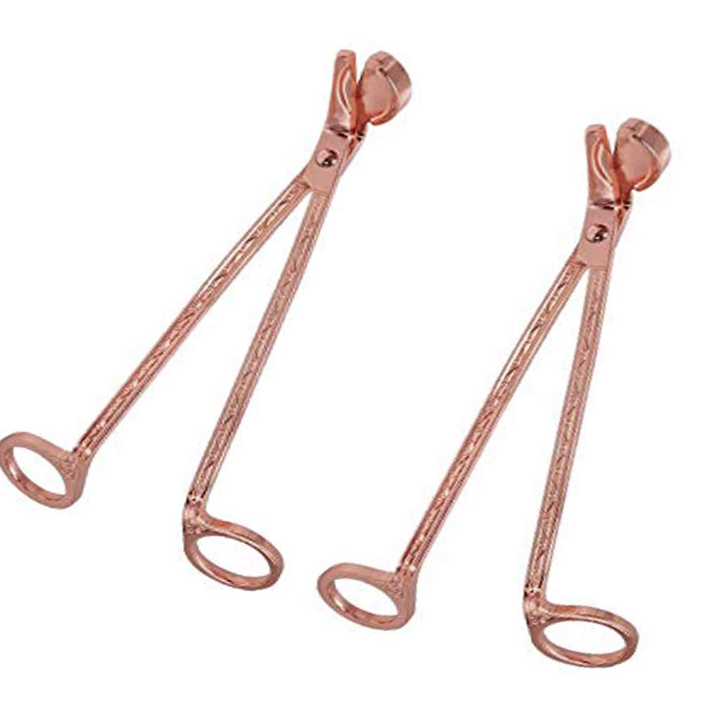 Premium CRIVERS 2-Piece Rose Gold Stainless Steel Candle Wick Trimmer Set with Wick Catcher - Perfect for Aromatherapy, Home Decor & Relaxation Gifts