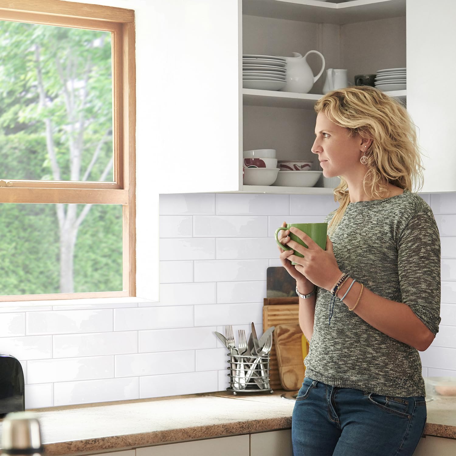 SMART TILES Peel and Stick Backsplash - Extra Large 5 Sheets (22.56